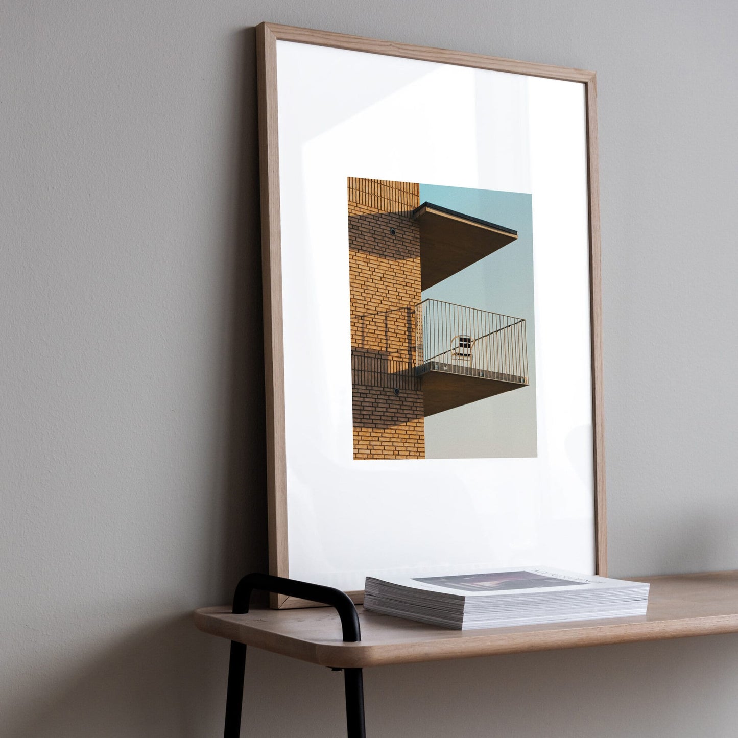 Balkong i kvällssol poster