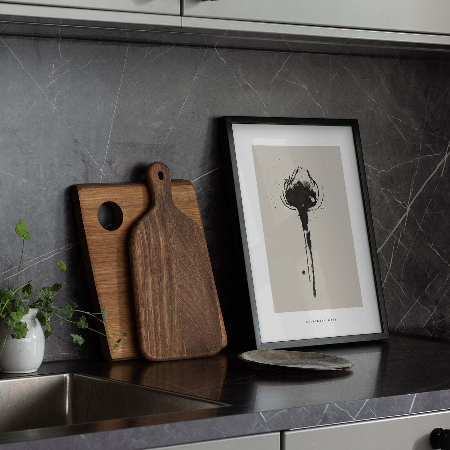 Kronärtskocka poster beige