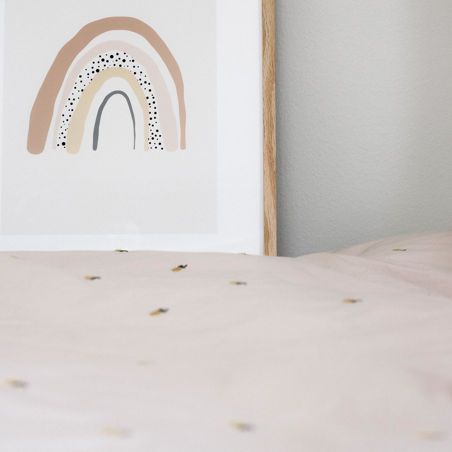 Regnbåge prickig poster