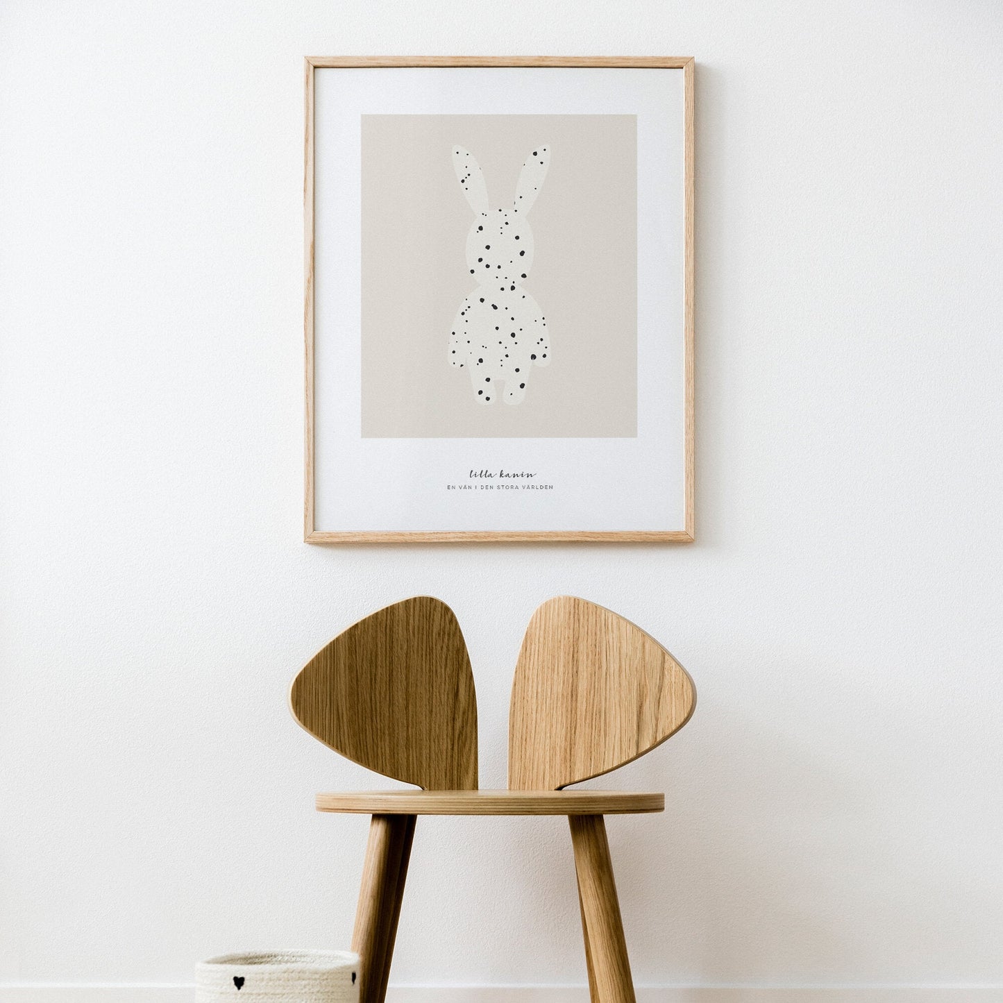 Lilla kanin beige poster
