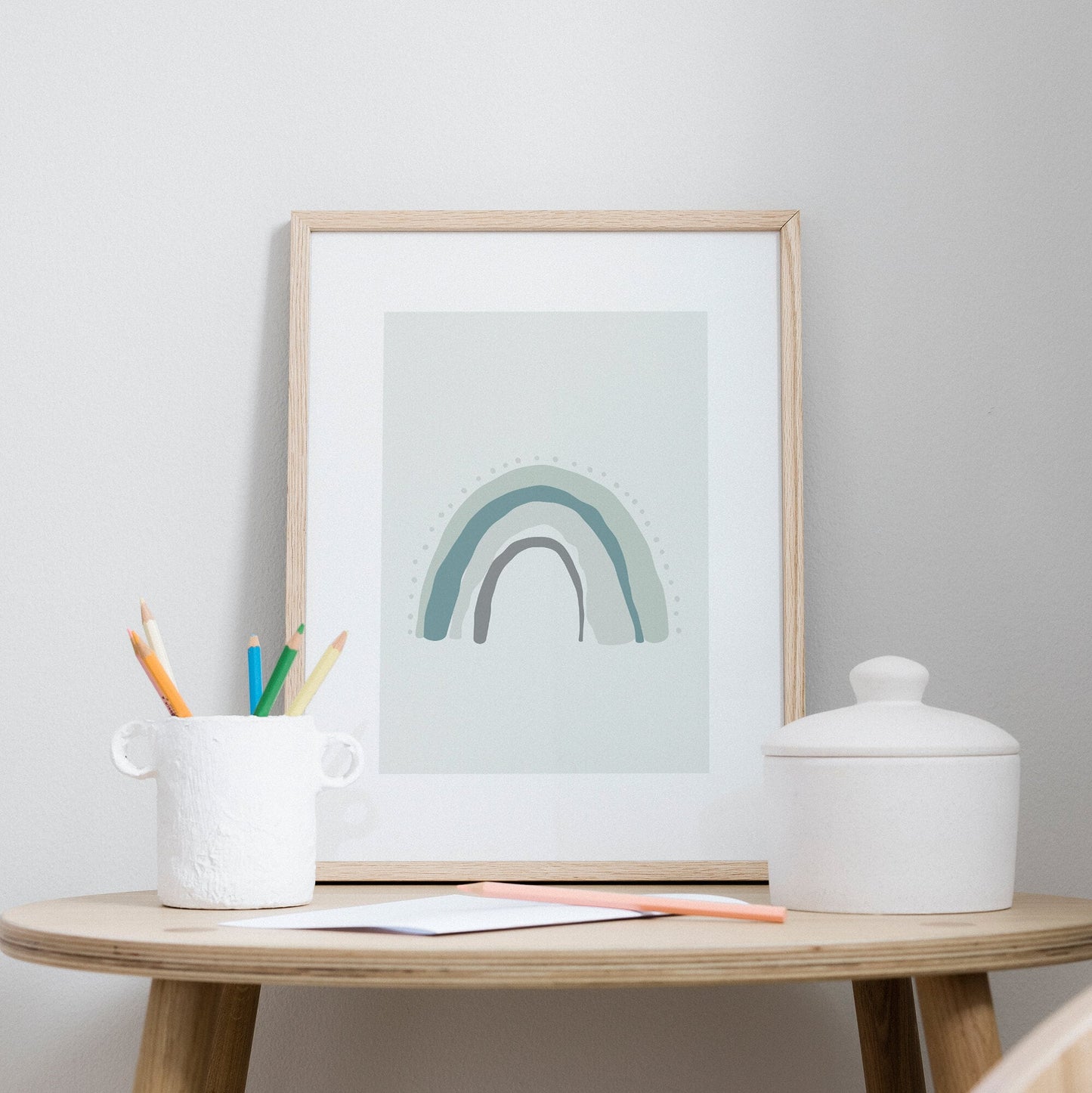 Small green rainbow poster