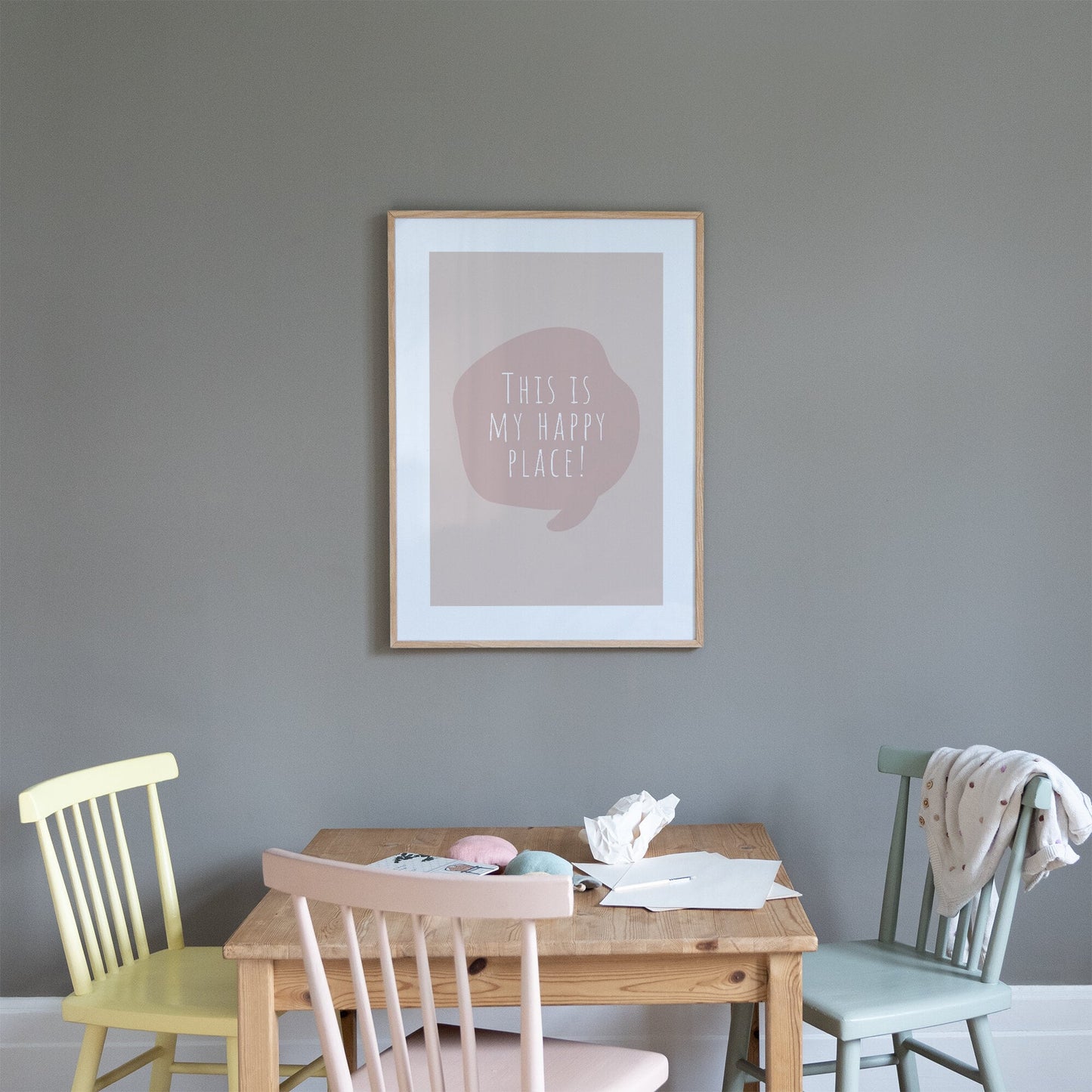 Happy place rosa poster