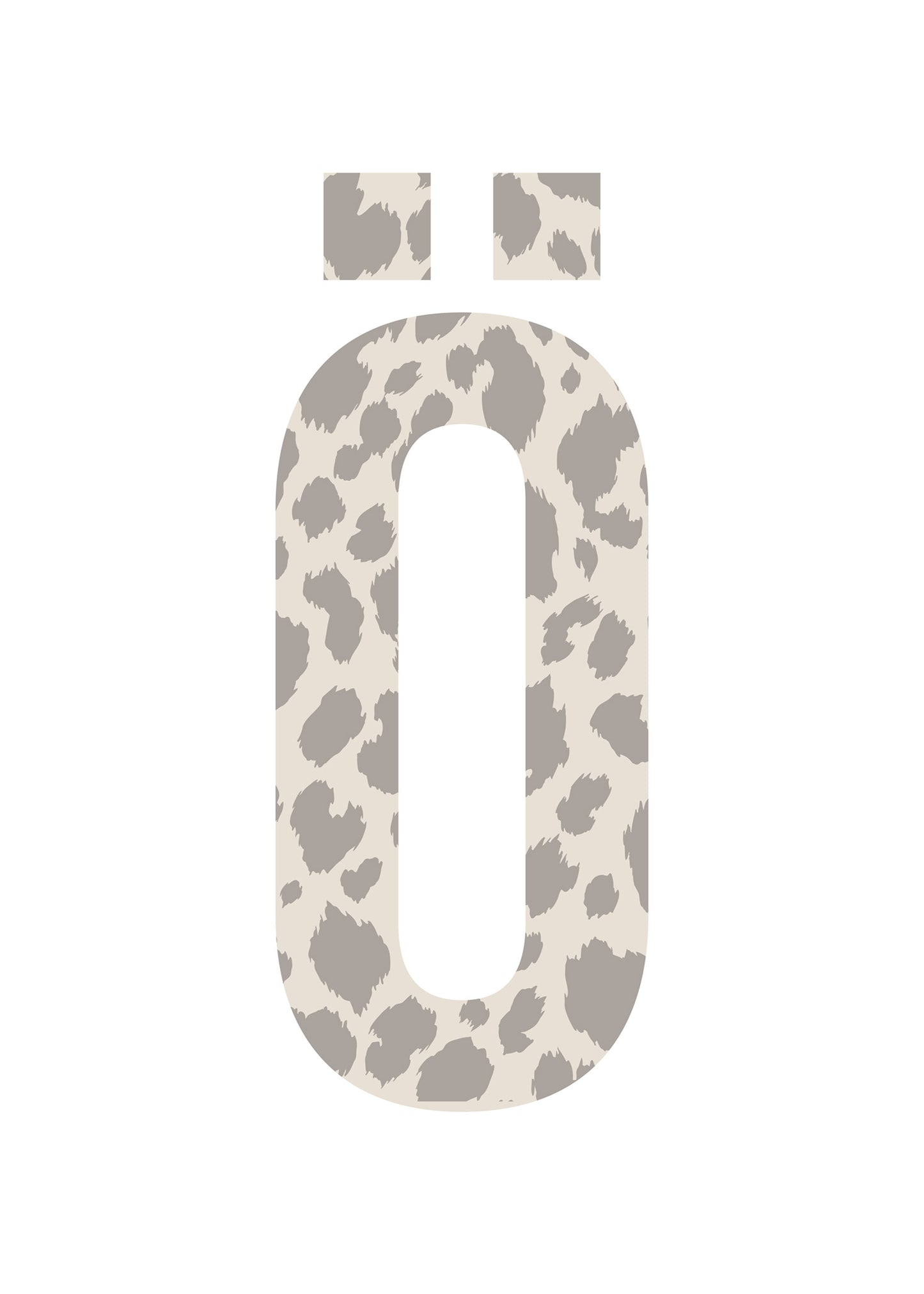 Bokstavstavla leopard - O-Ö