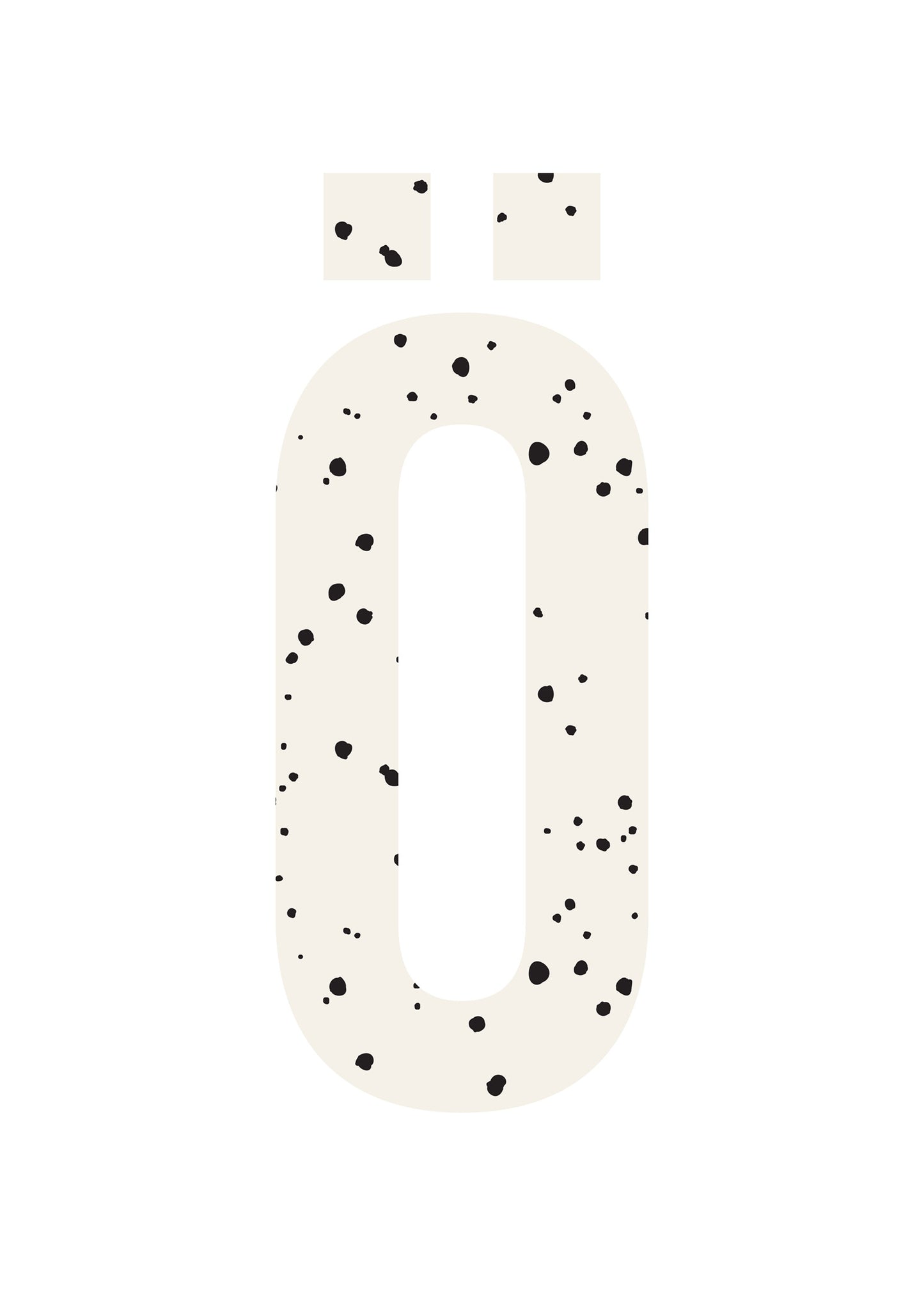 Bokstavstavla små prickar - O-Ö