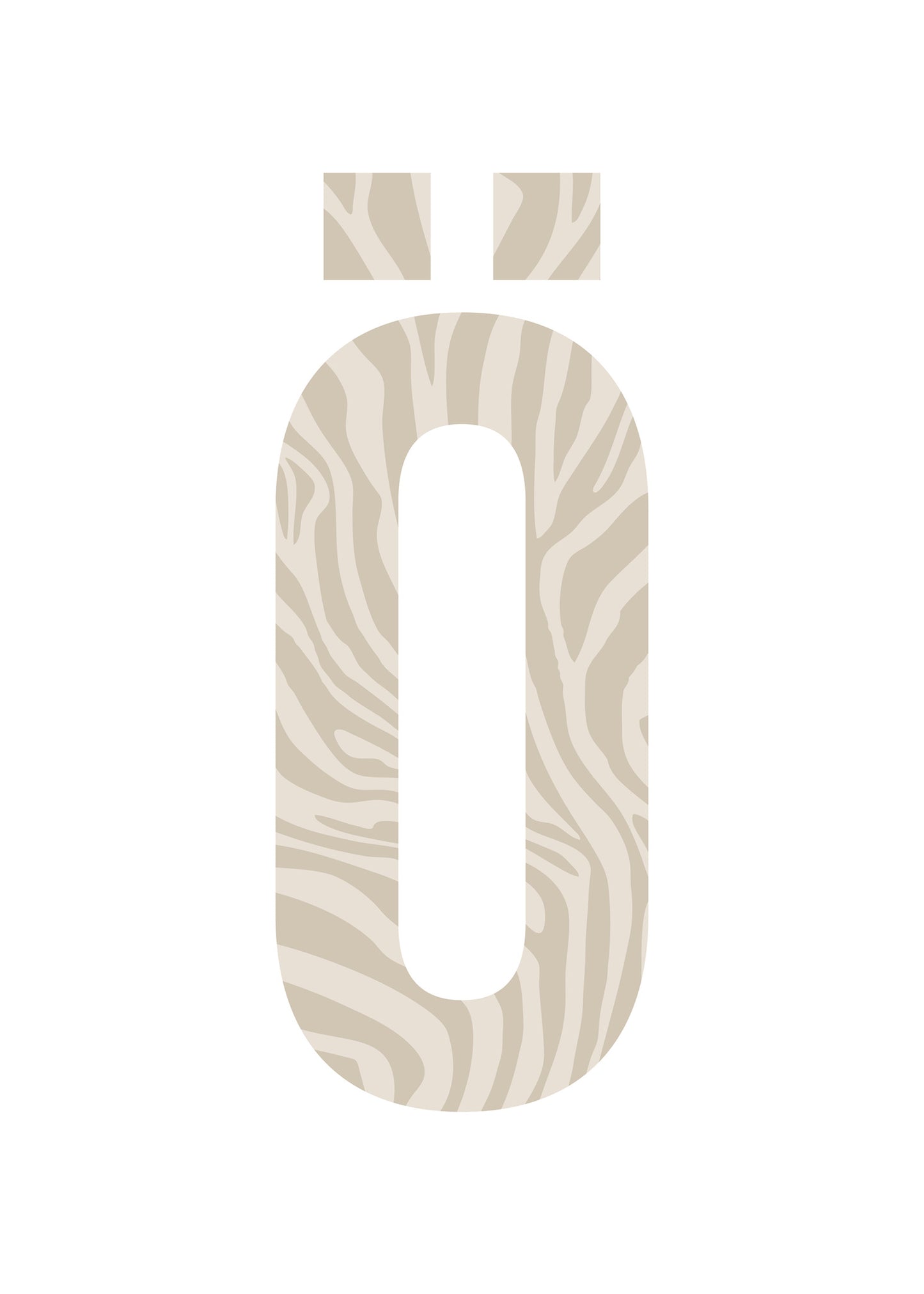 Bokstavstavla zebra - O-Ö