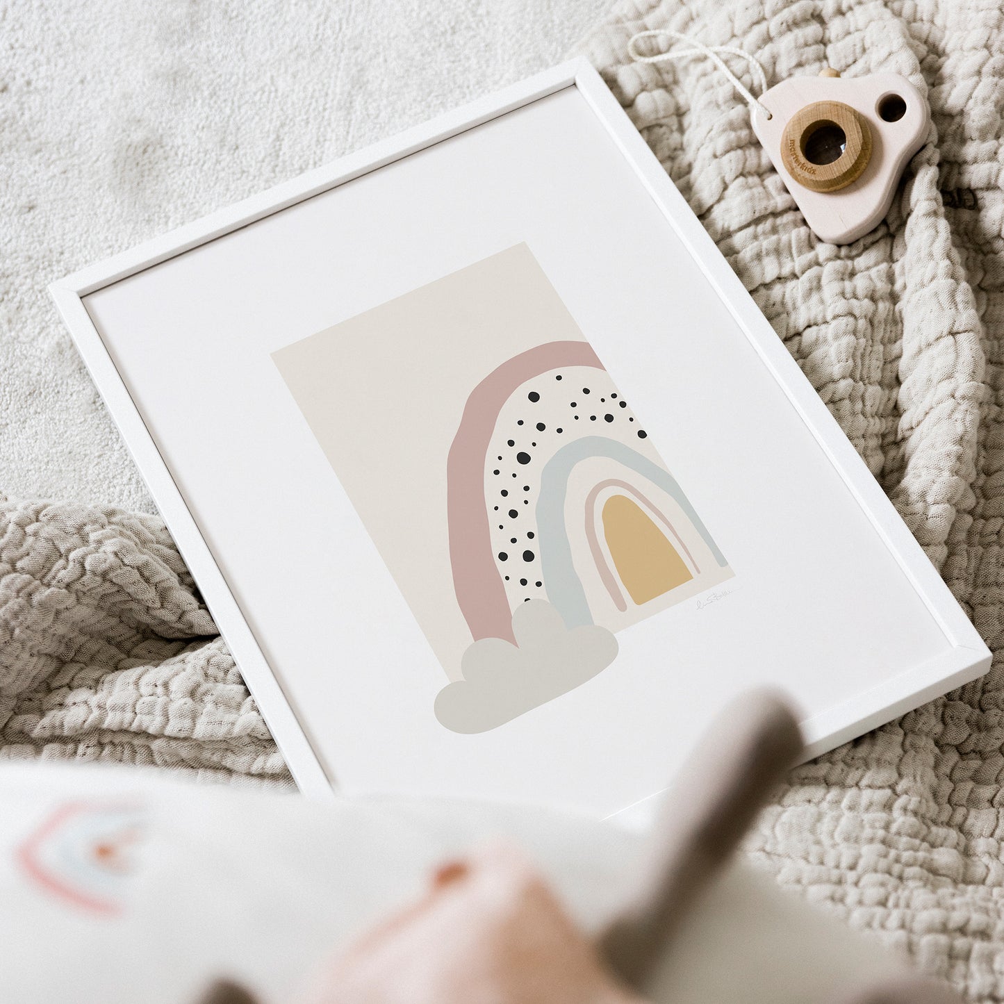 Regnbåge i pastell poster