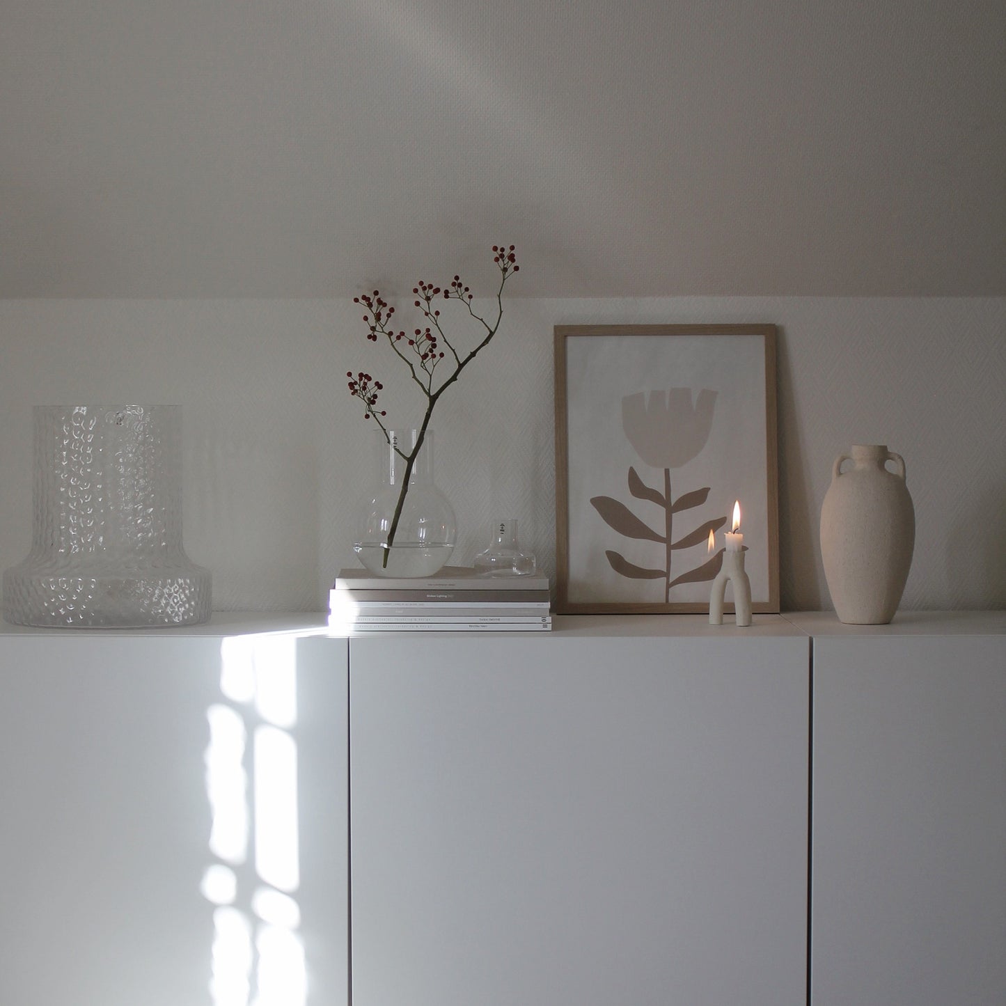 Beige botanik poster