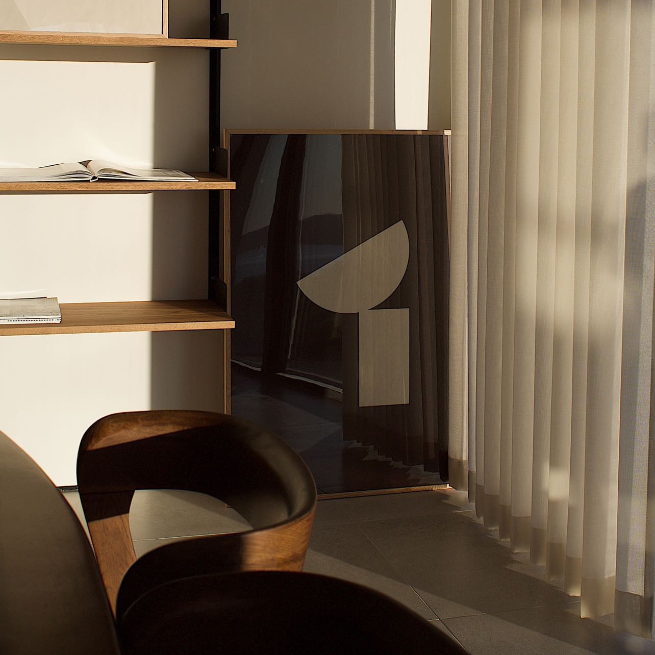 Balans struktur poster brun