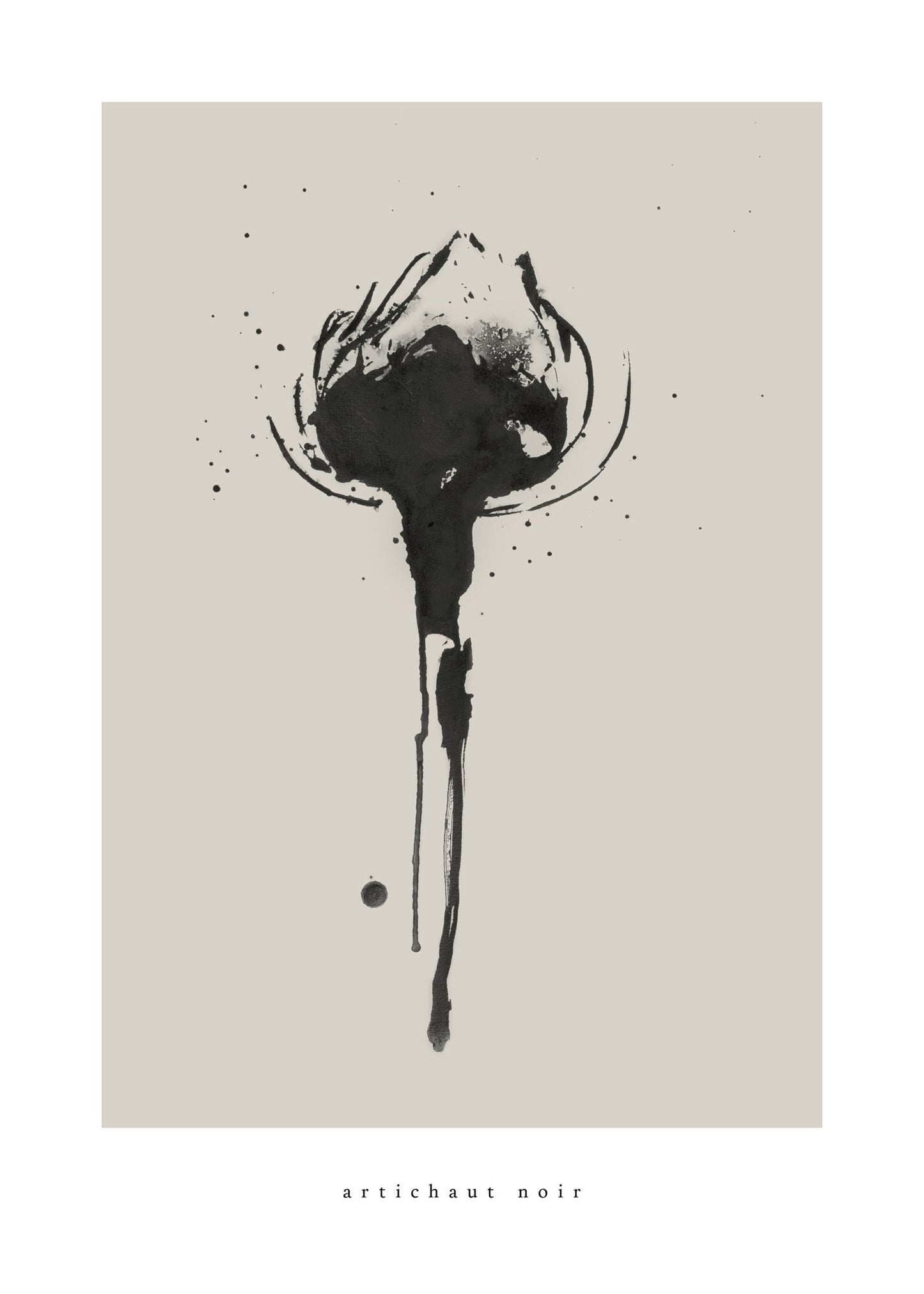 Kronärtskocka poster beige