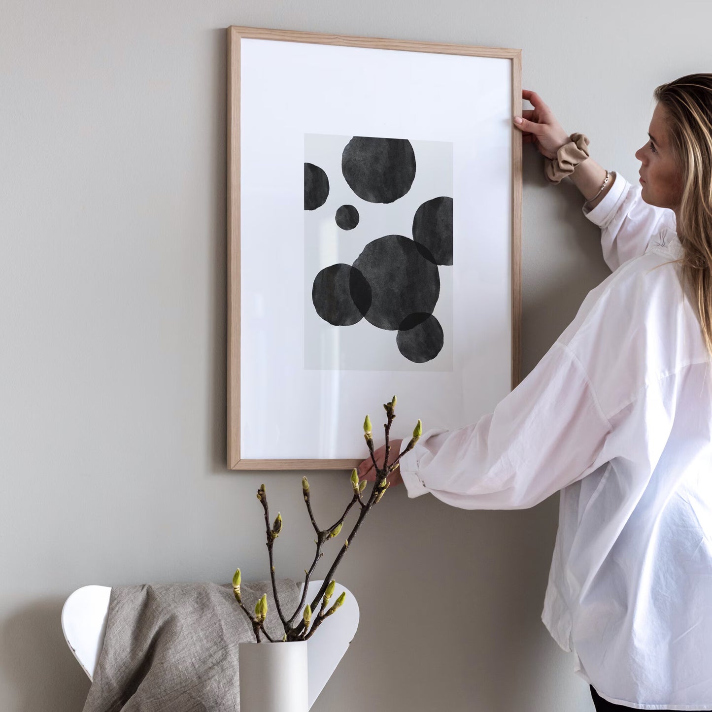 Svarta prickar poster