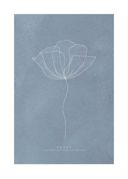 Poppy mörkblå poster