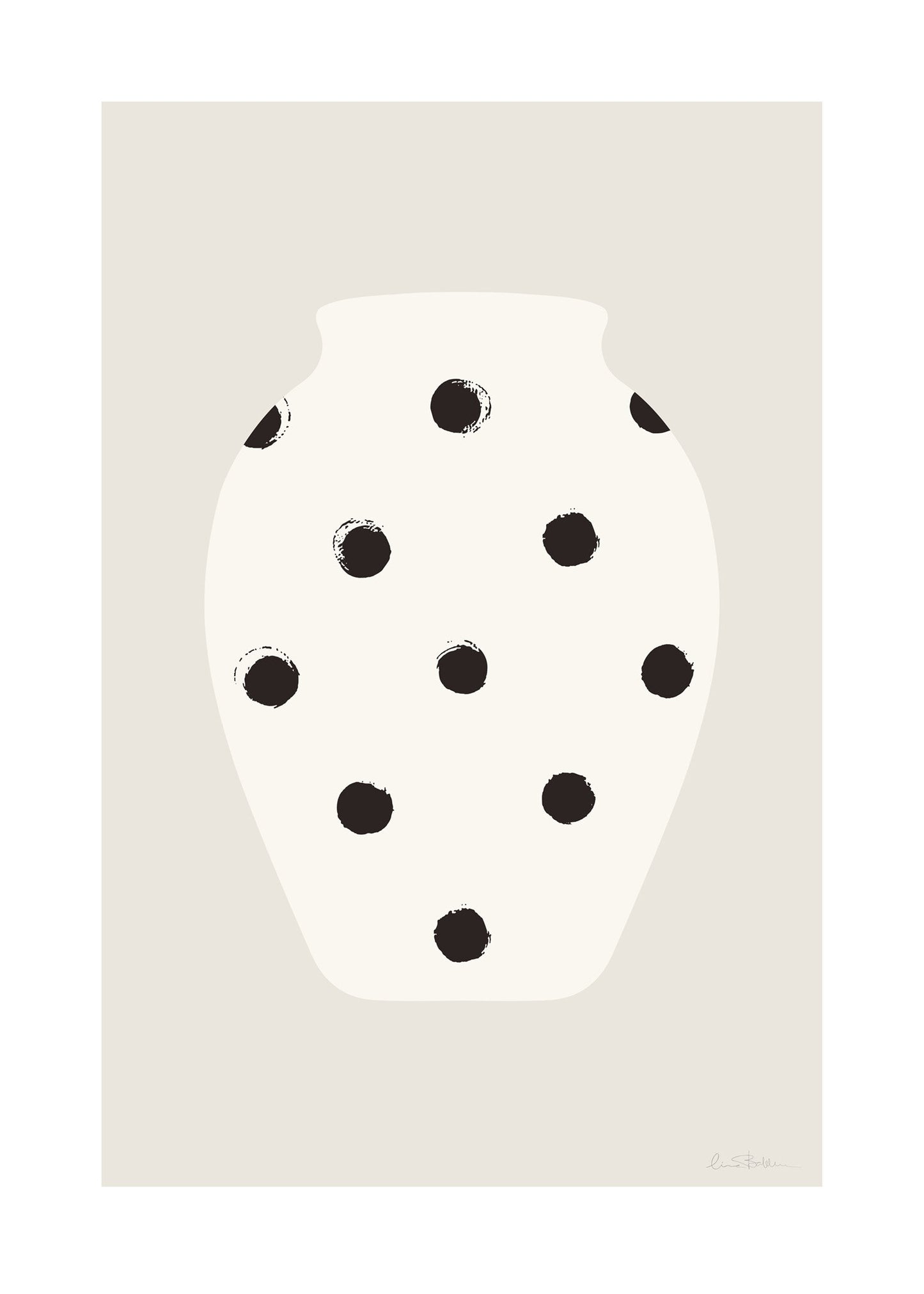 Prickmönstrad vas poster