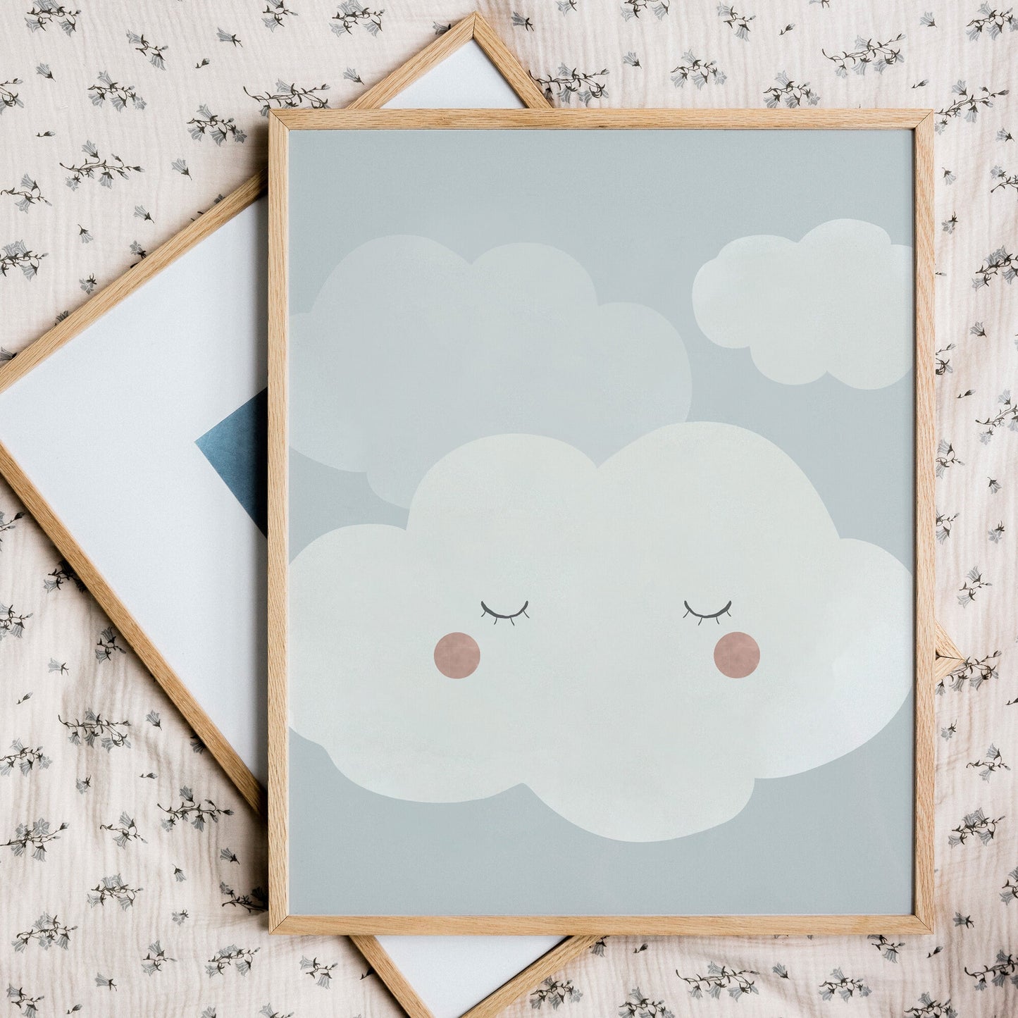 Som på moln blå poster