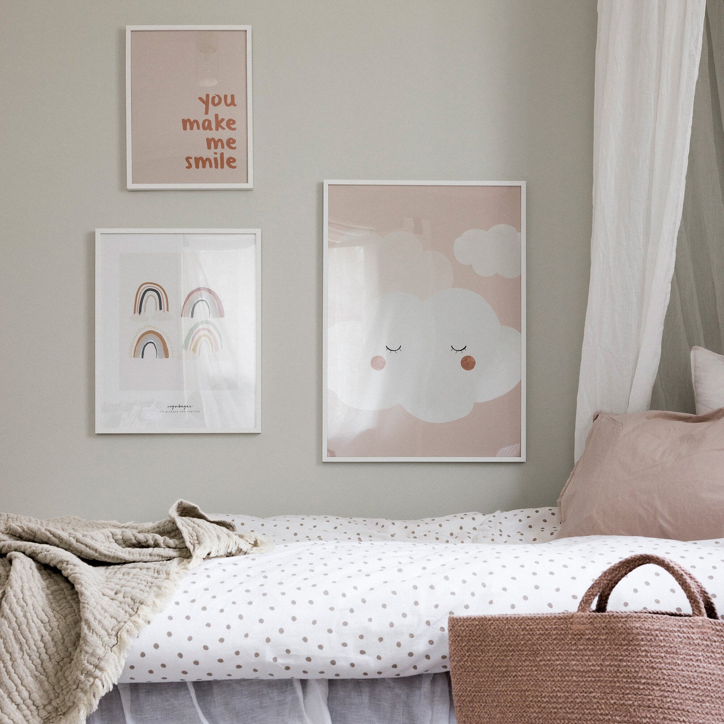 Som på moln rosa poster