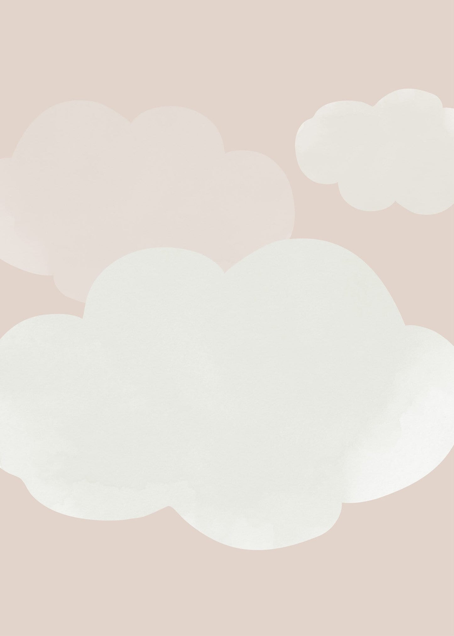 Små lätta moln rosa poster