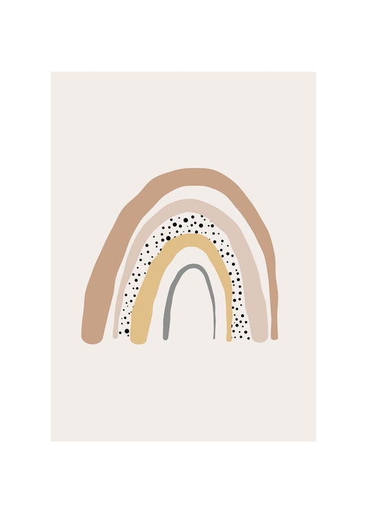 Regnbåge prickig poster