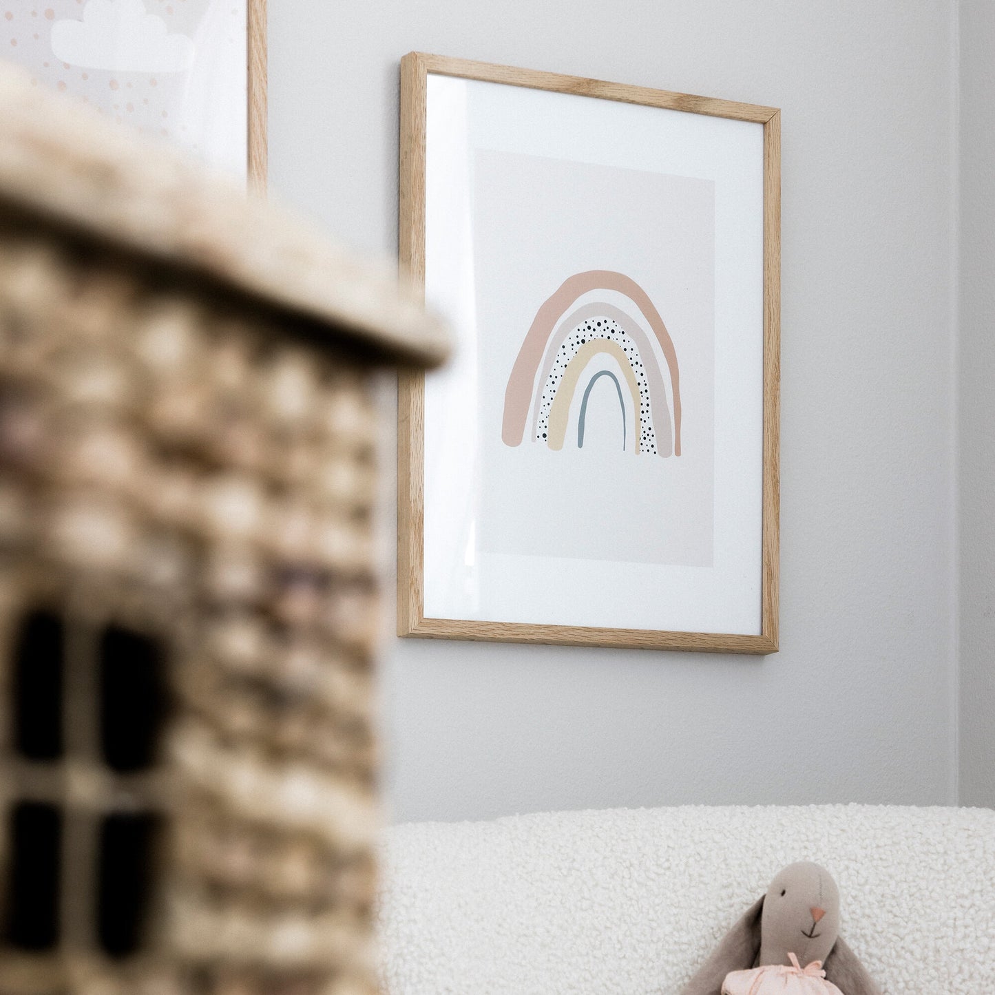 Regnbåge prickig poster