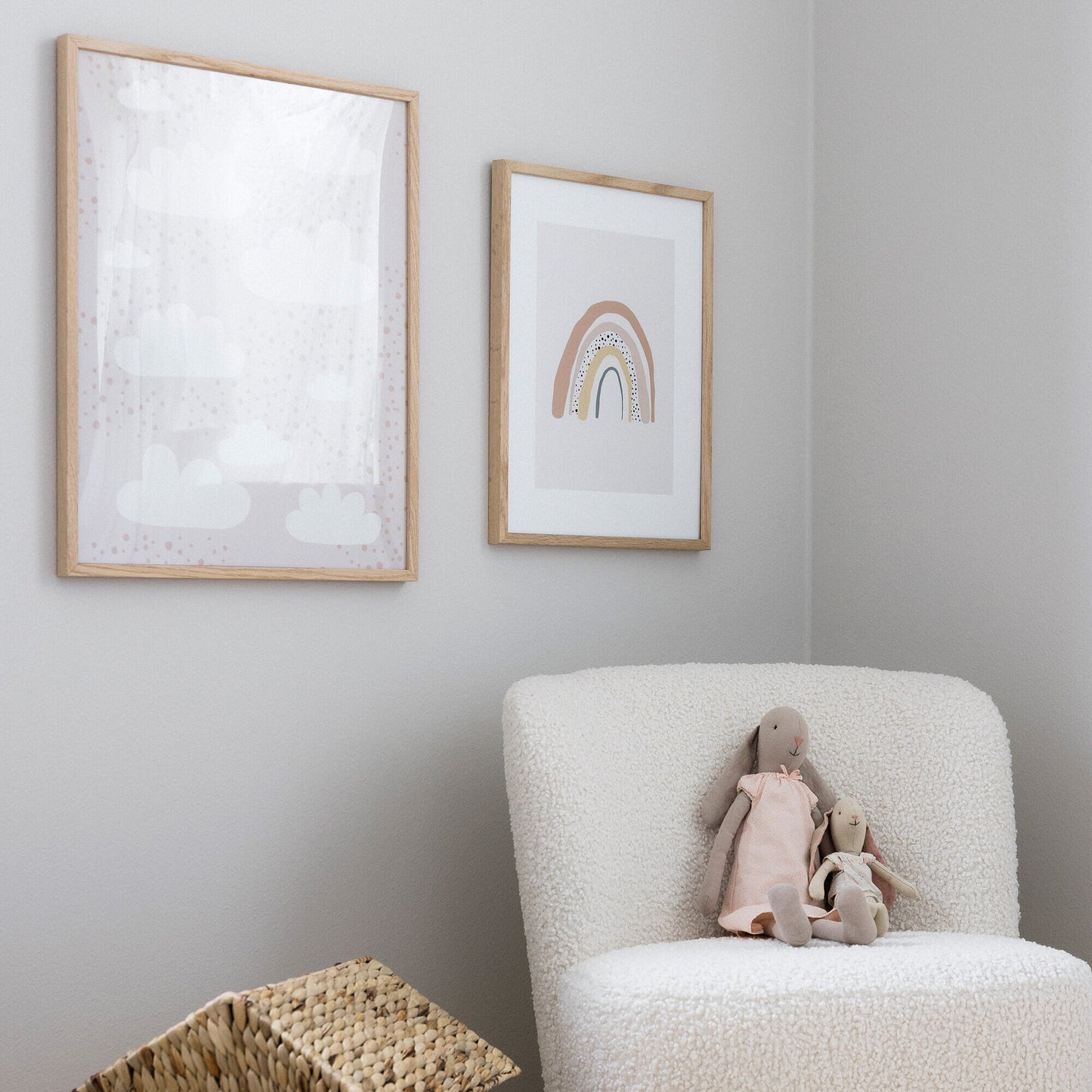 Regnbåge prickig poster