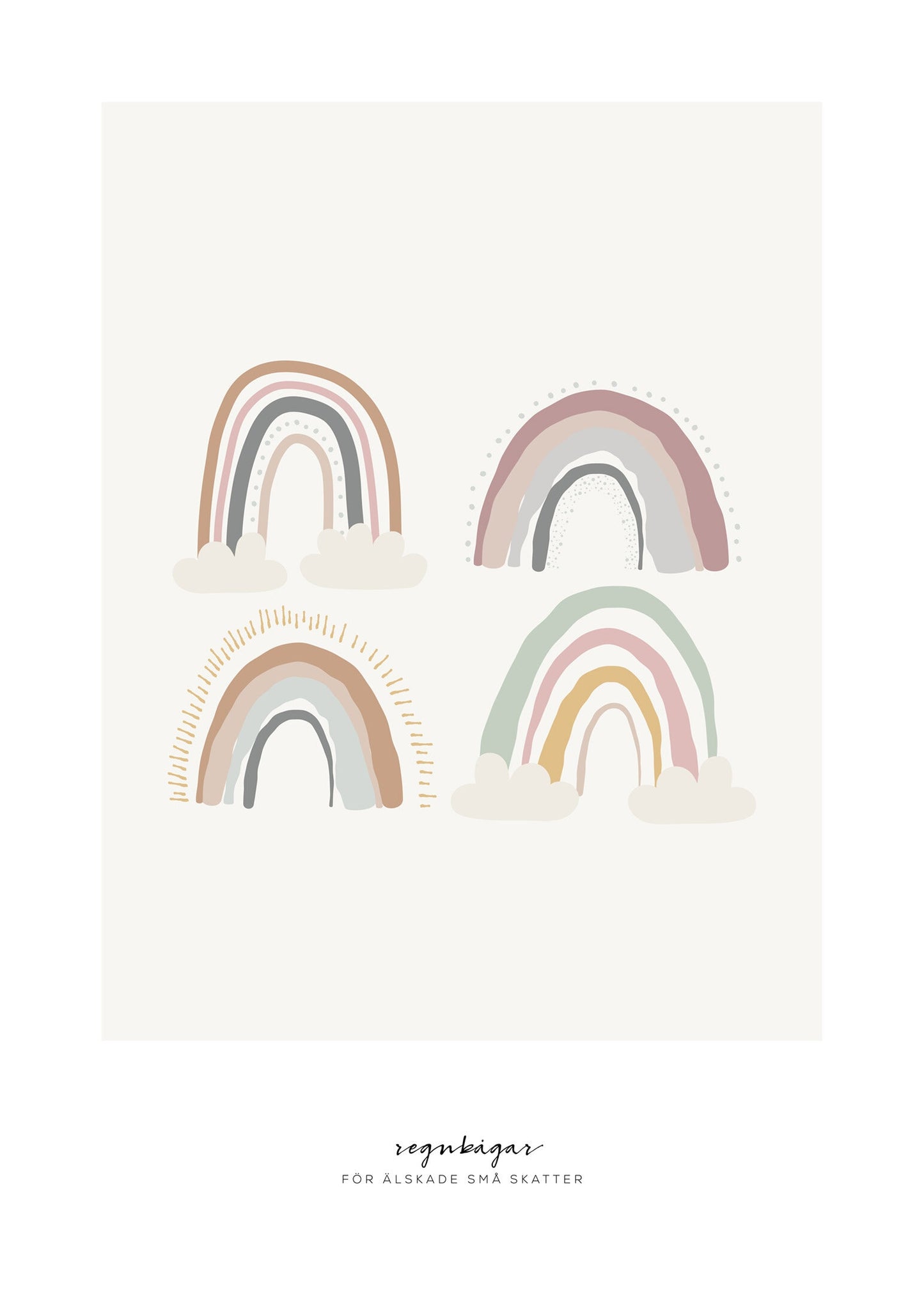 Regnbågar för små skatter poster