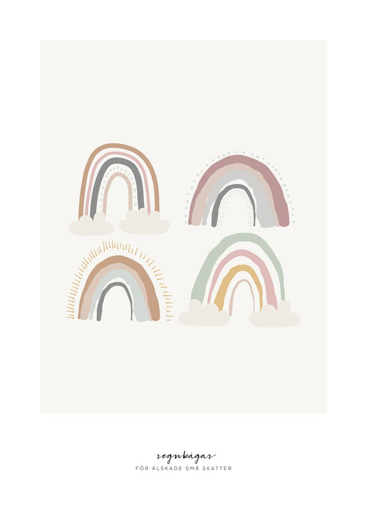 Regnbågar för små skatter poster