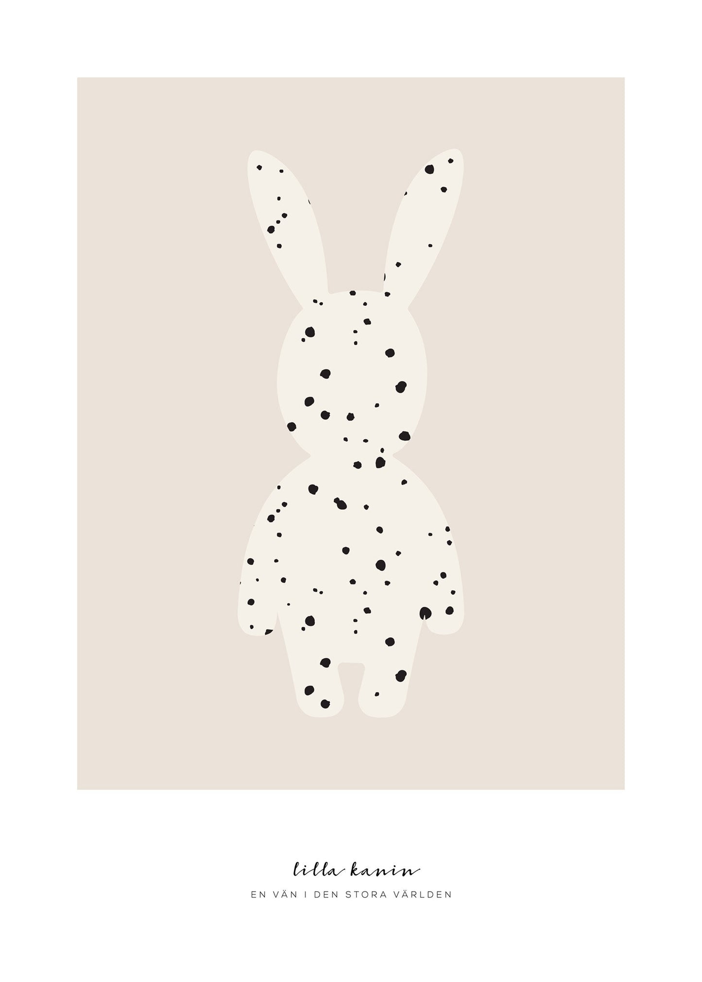 Lilla kanin beige poster