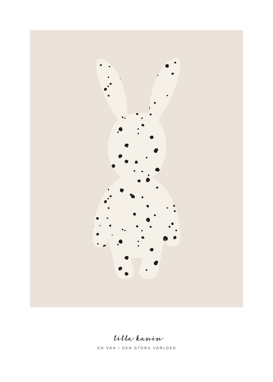 Lilla kanin beige poster