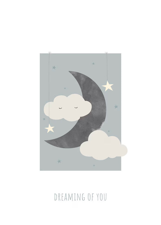 Dröm sött blå poster