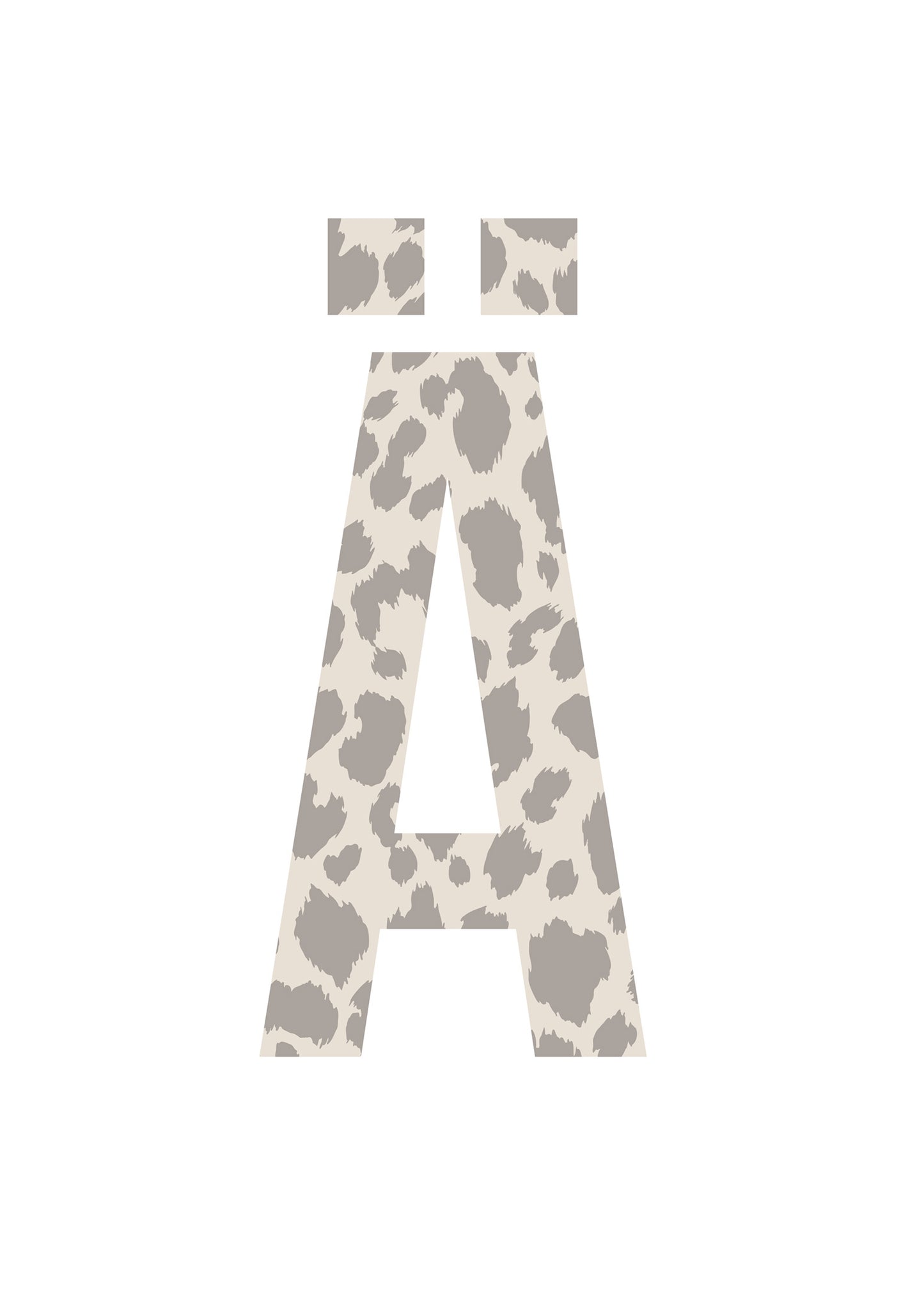 Bokstavstavla leopard - O-Ö