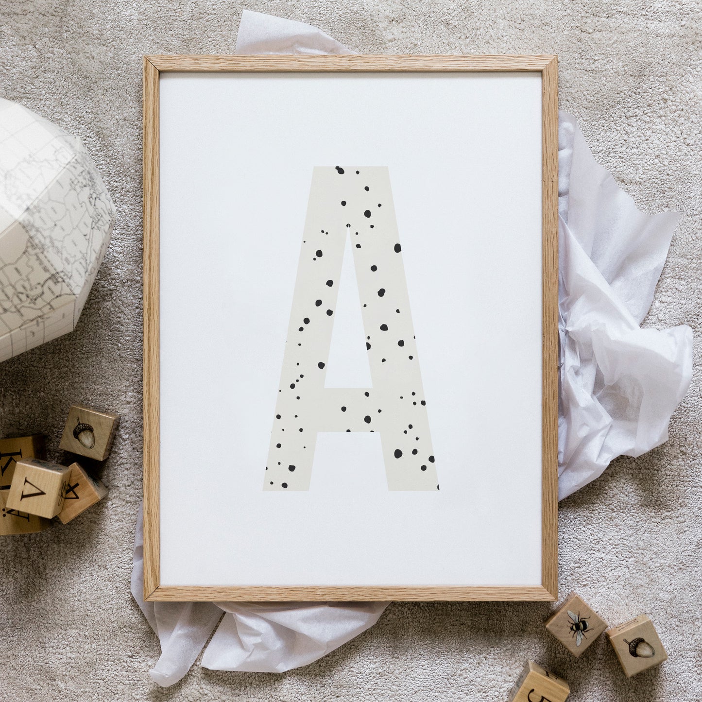 Bokstavstavla små prickar - A-N