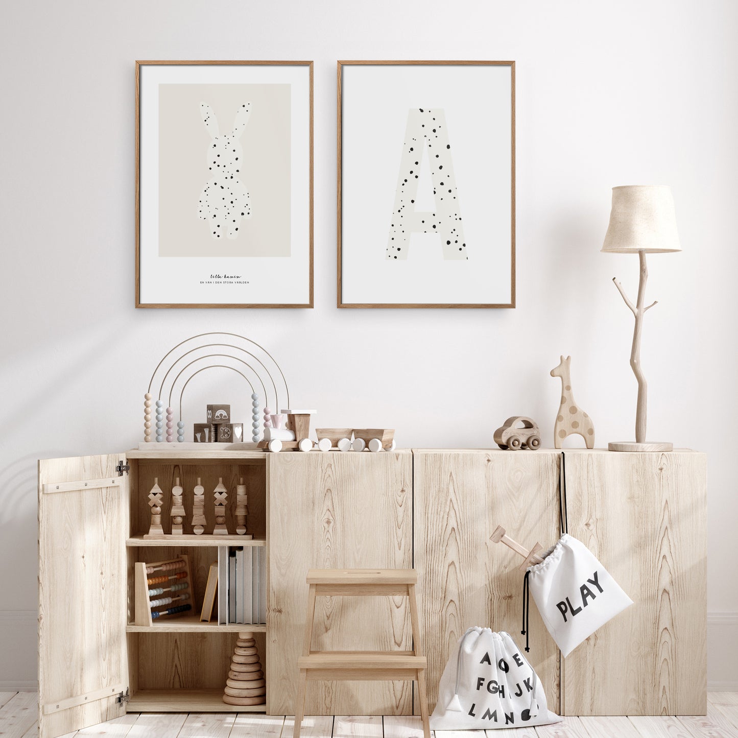 Bokstavstavla små prickar - A-N