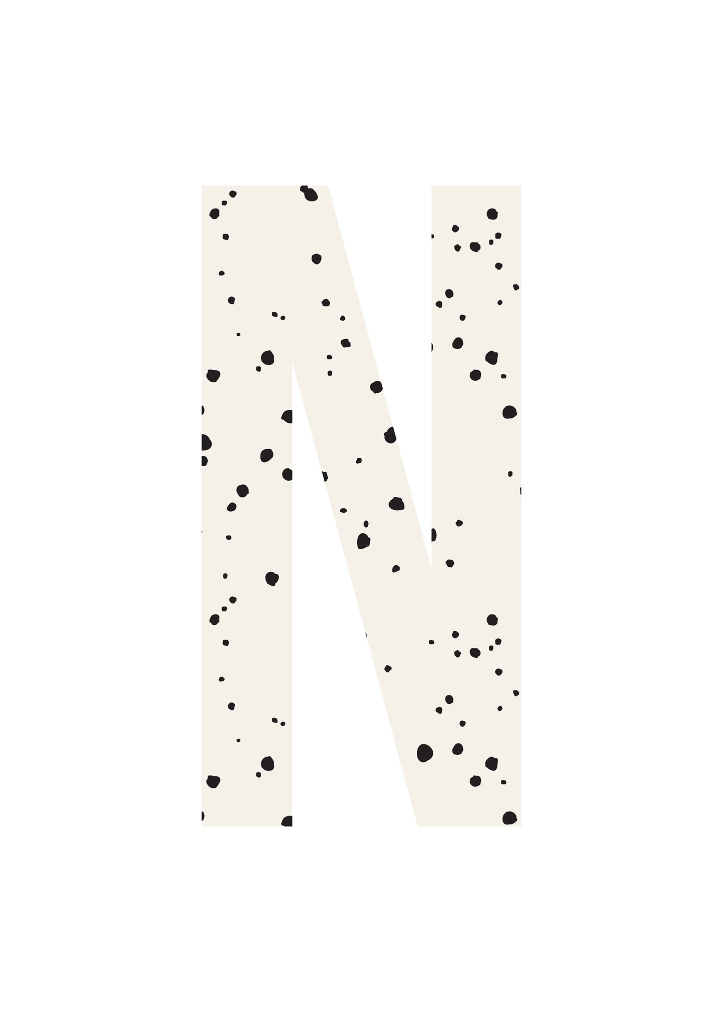 Bokstavstavla små prickar - A-N