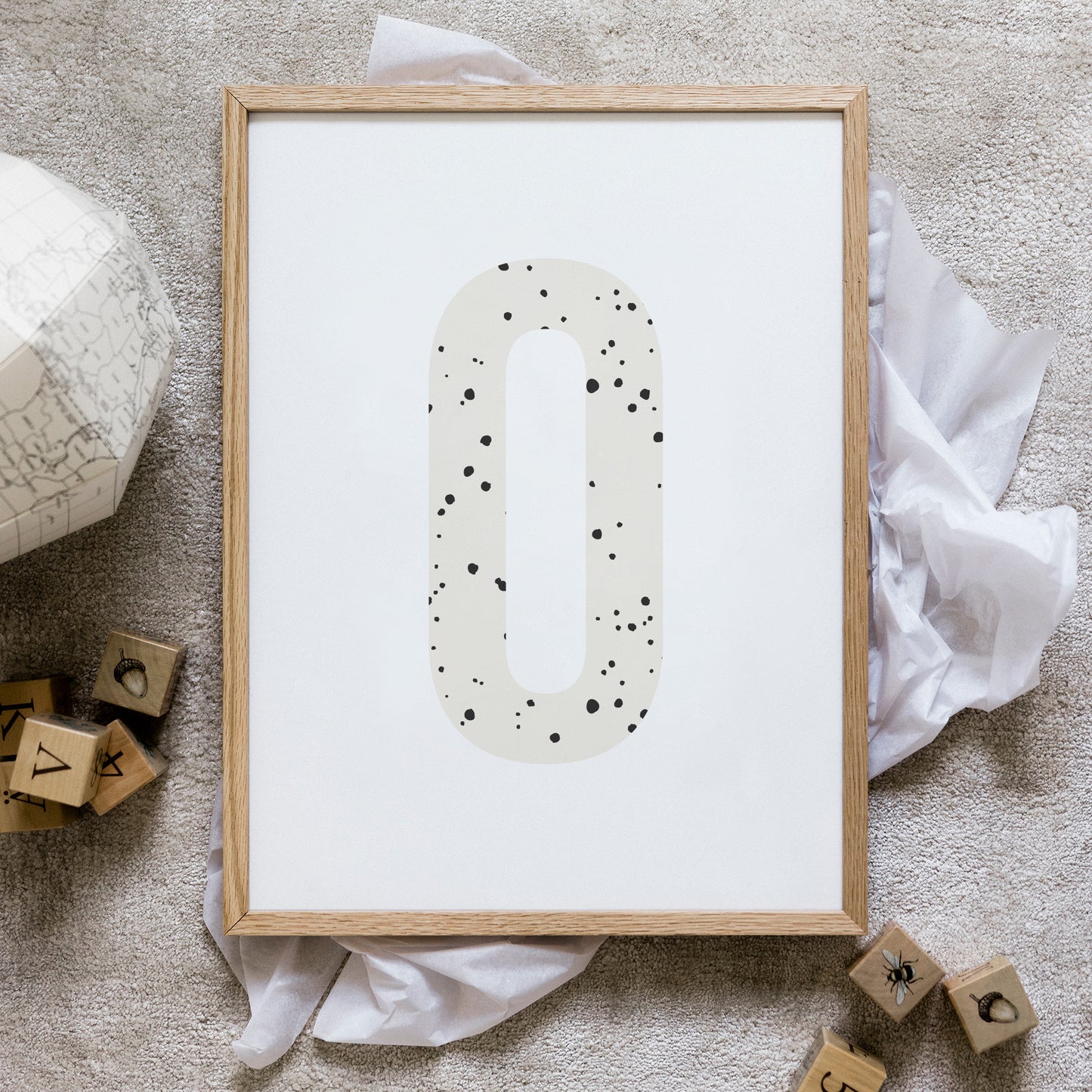 Bokstavstavla små prickar - O-Ö