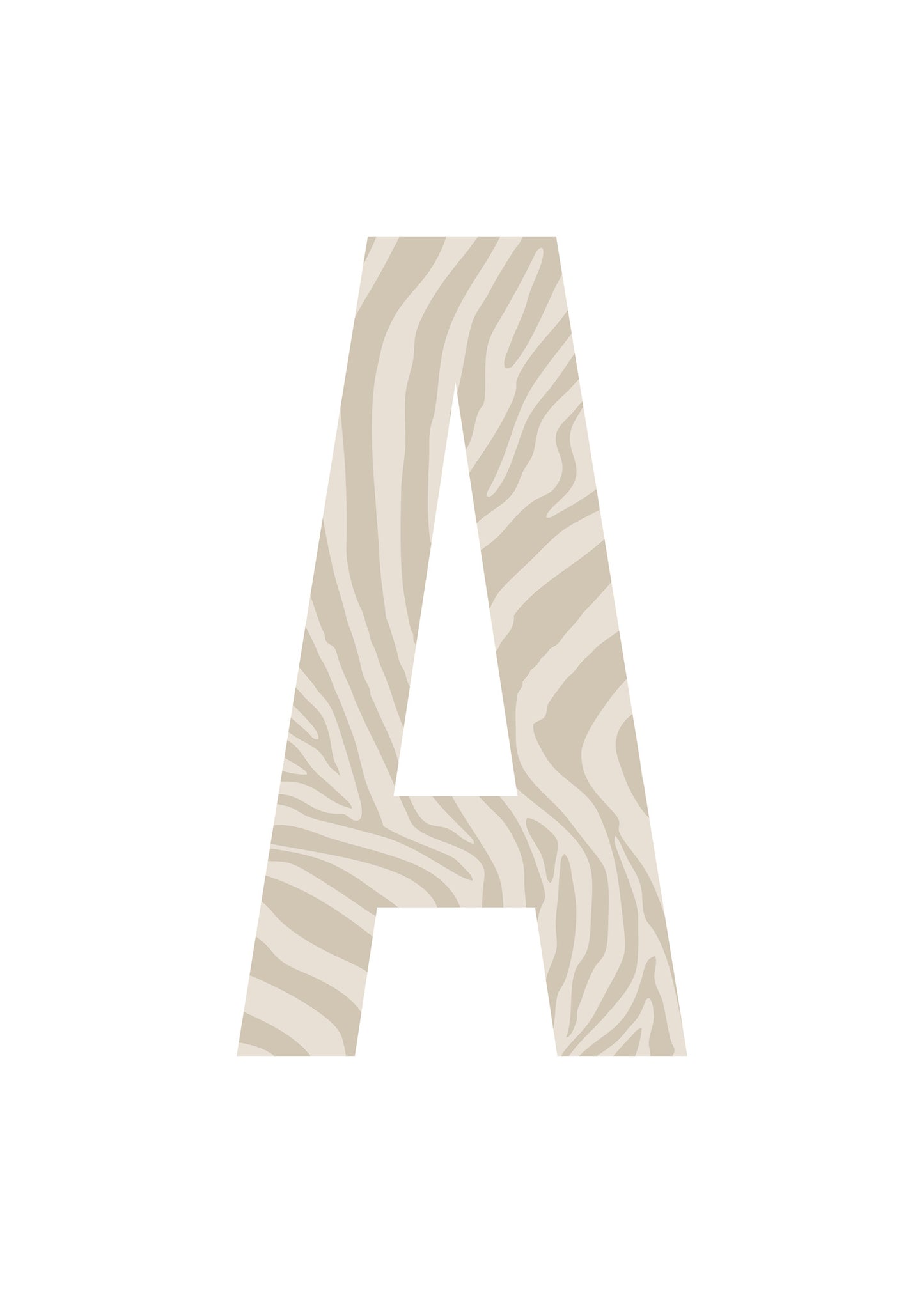 Bokstavstavla zebra - A-N