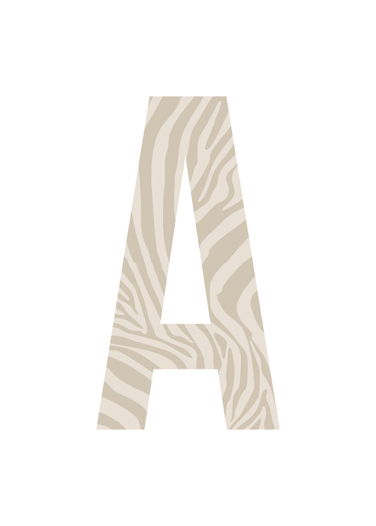 Bokstavstavla zebra - A-N