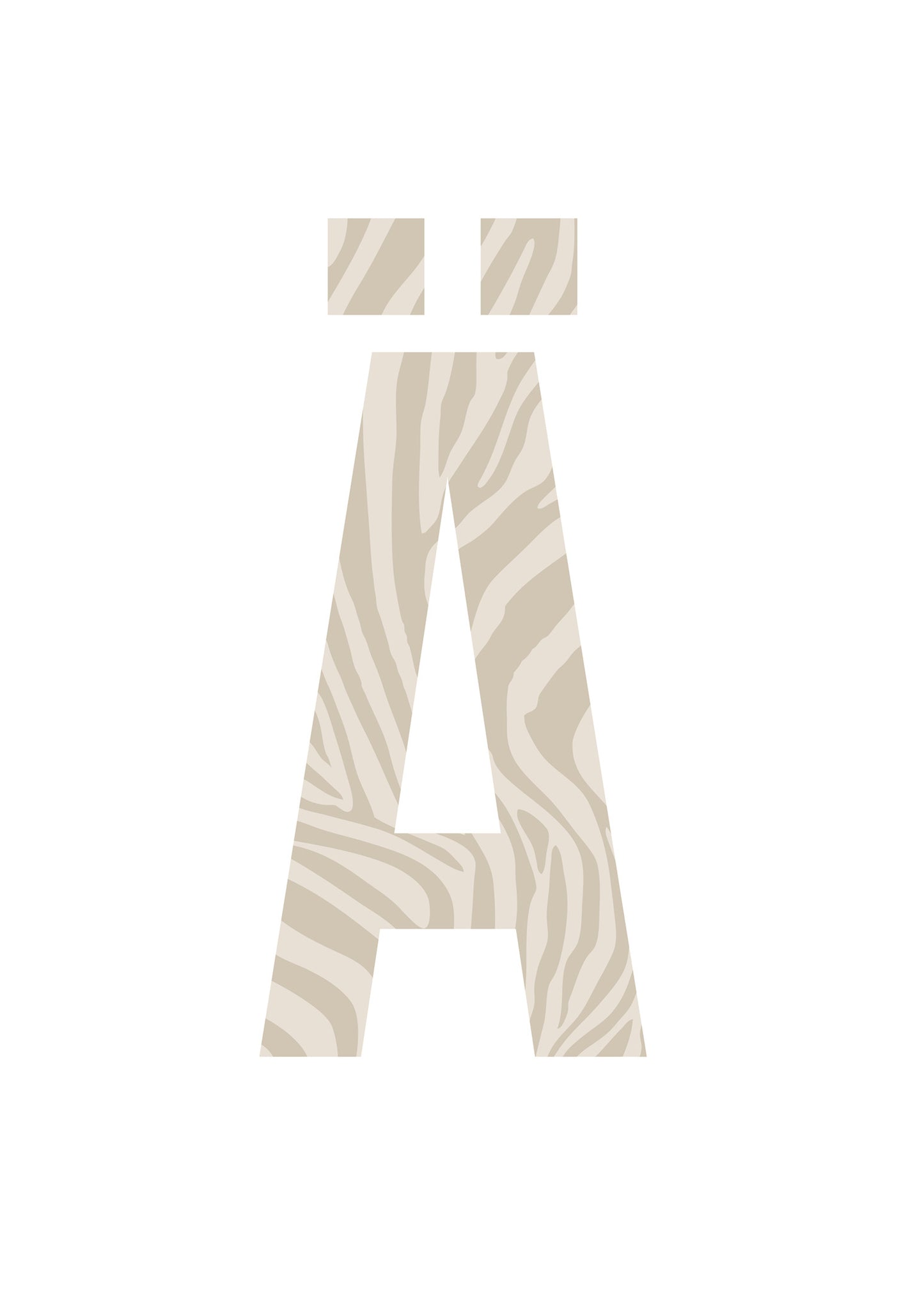 Bokstavstavla zebra - O-Ö