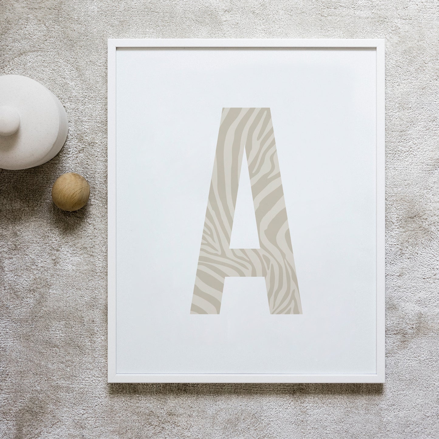 Bokstavstavla zebra - A-N