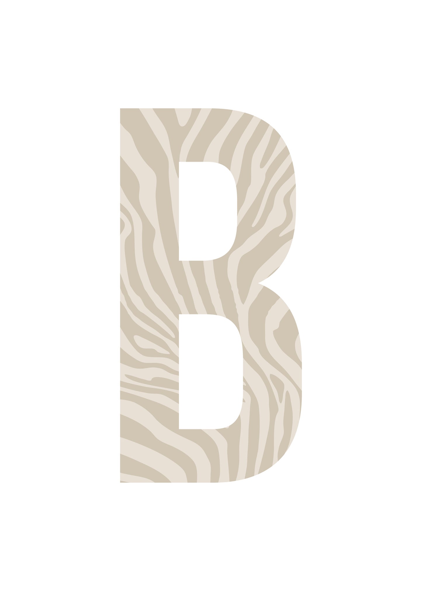 Bokstavstavla zebra - A-N