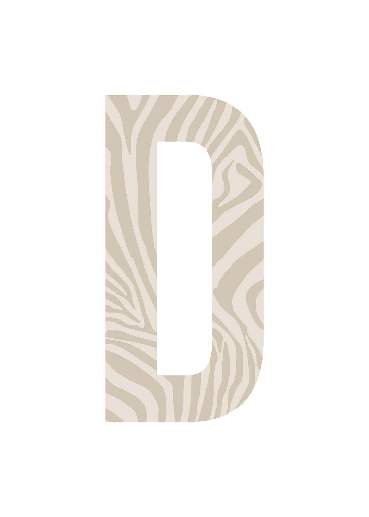 Bokstavstavla zebra - A-N