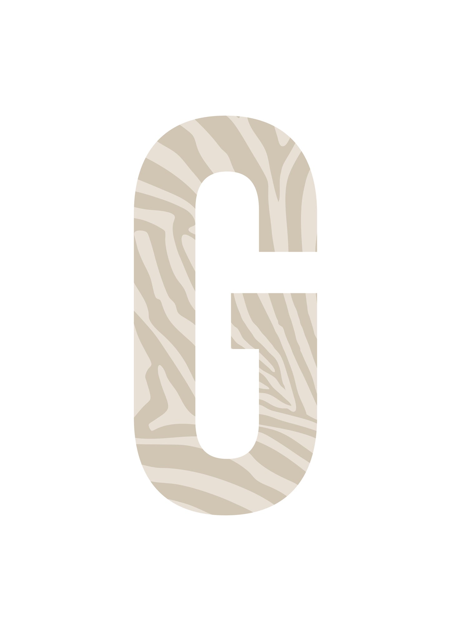 Bokstavstavla zebra - A-N