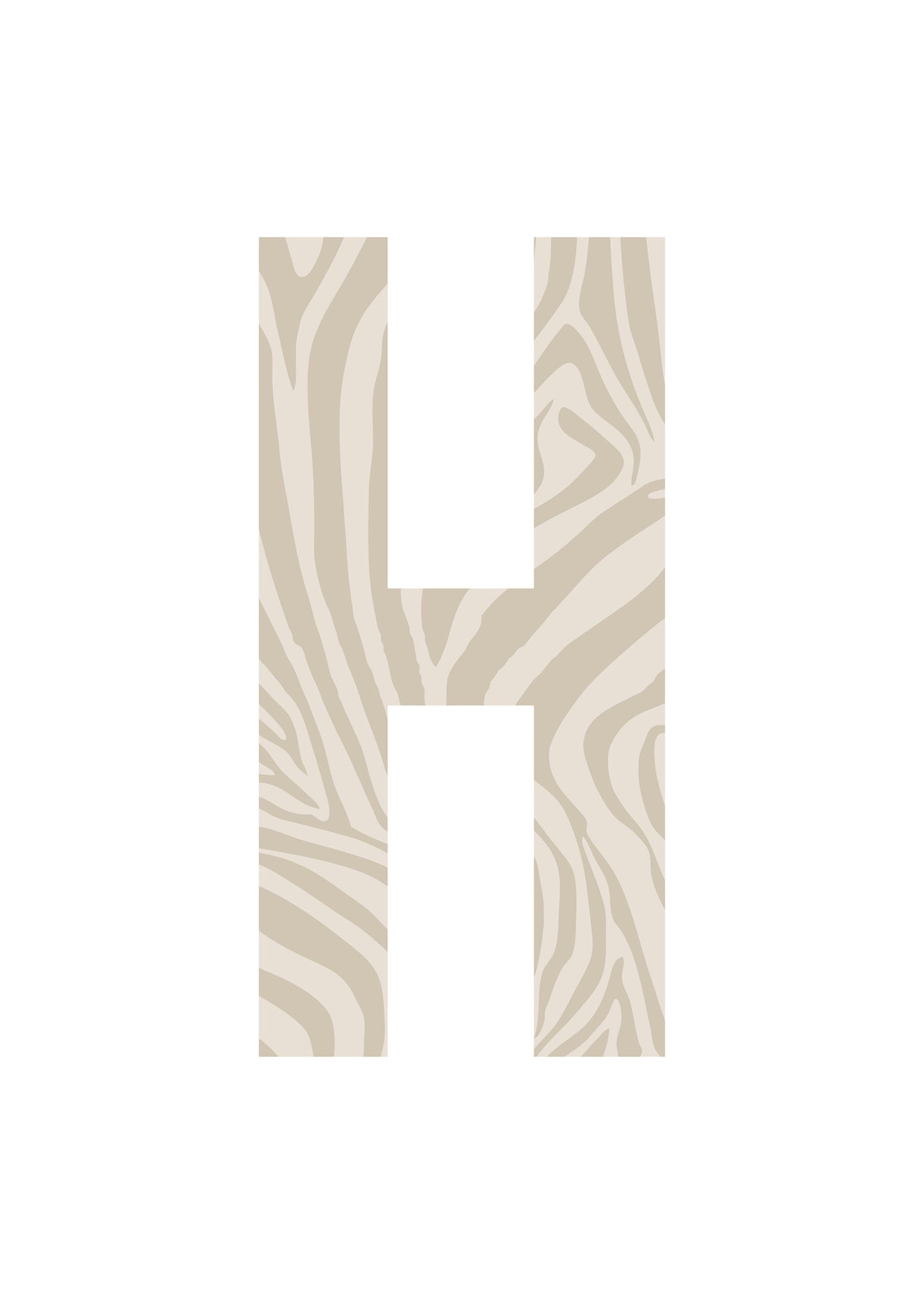 Bokstavstavla zebra - A-N