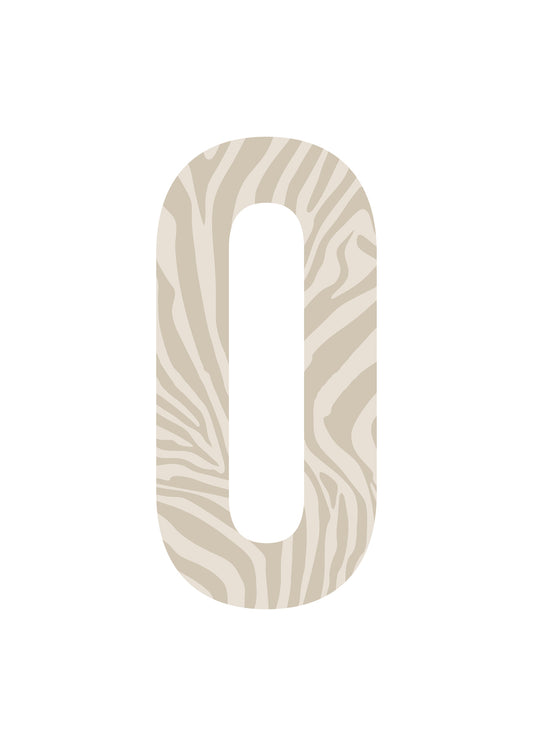 Bokstavstavla zebra - O-Ö