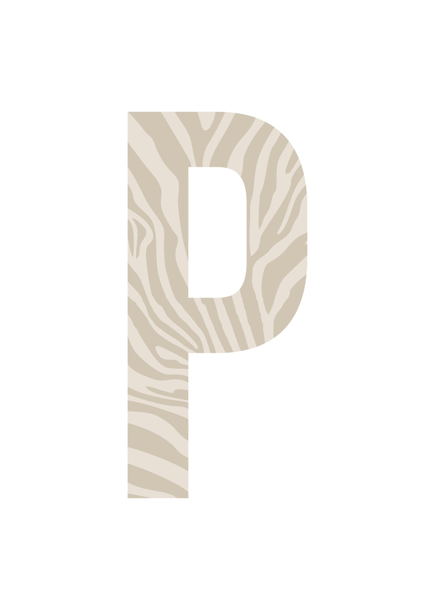 Bokstavstavla zebra - O-Ö