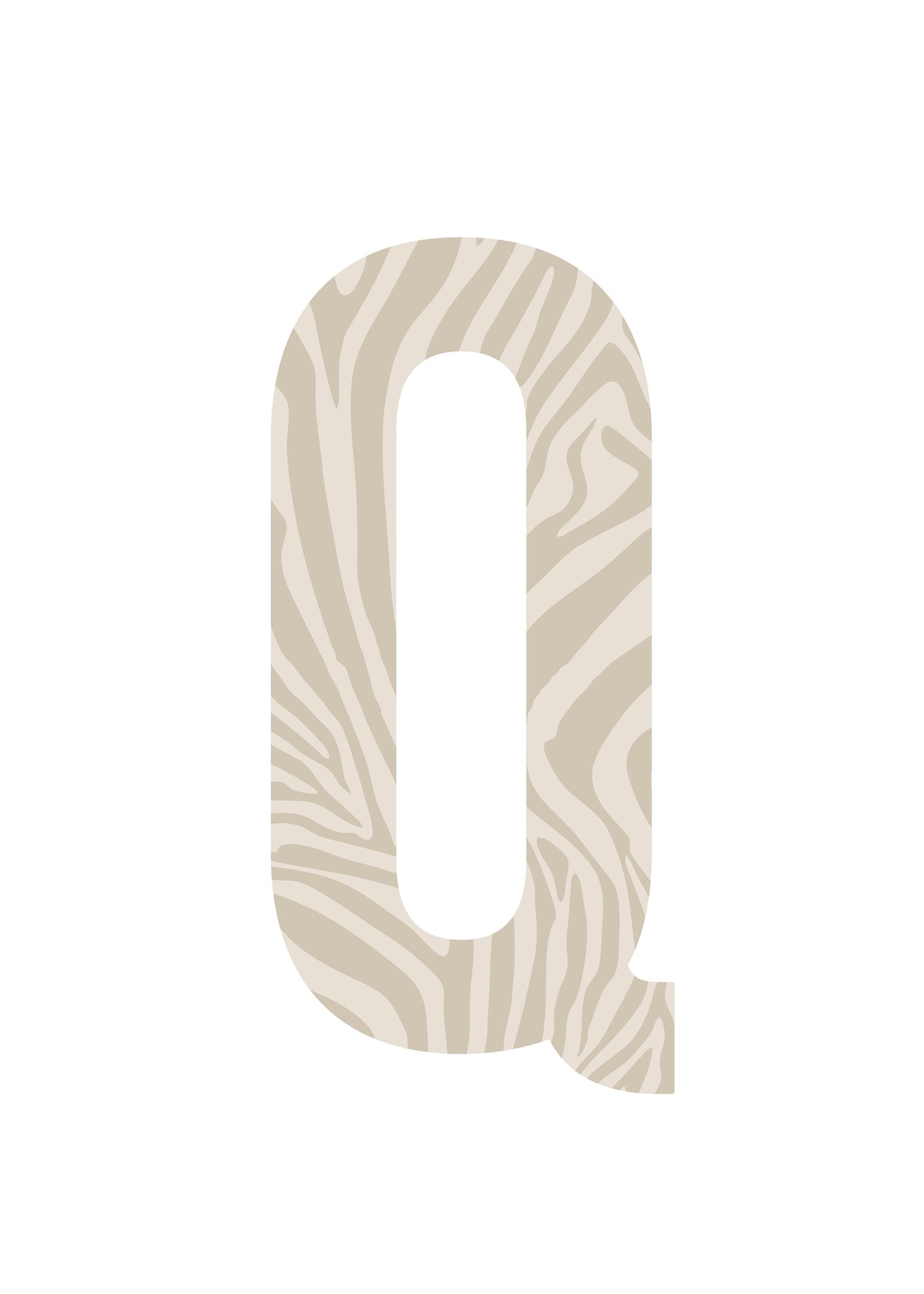 Bokstavstavla zebra - O-Ö