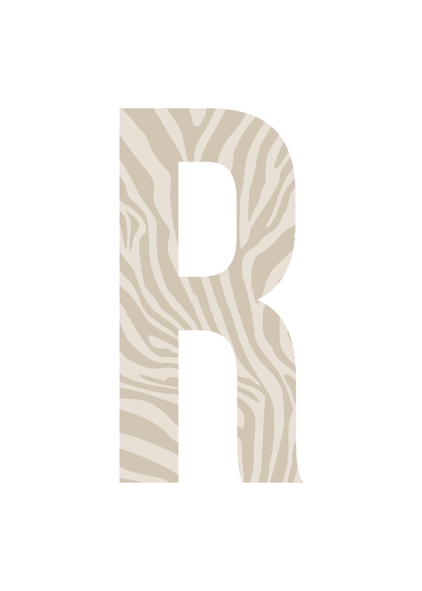 Bokstavstavla zebra - O-Ö