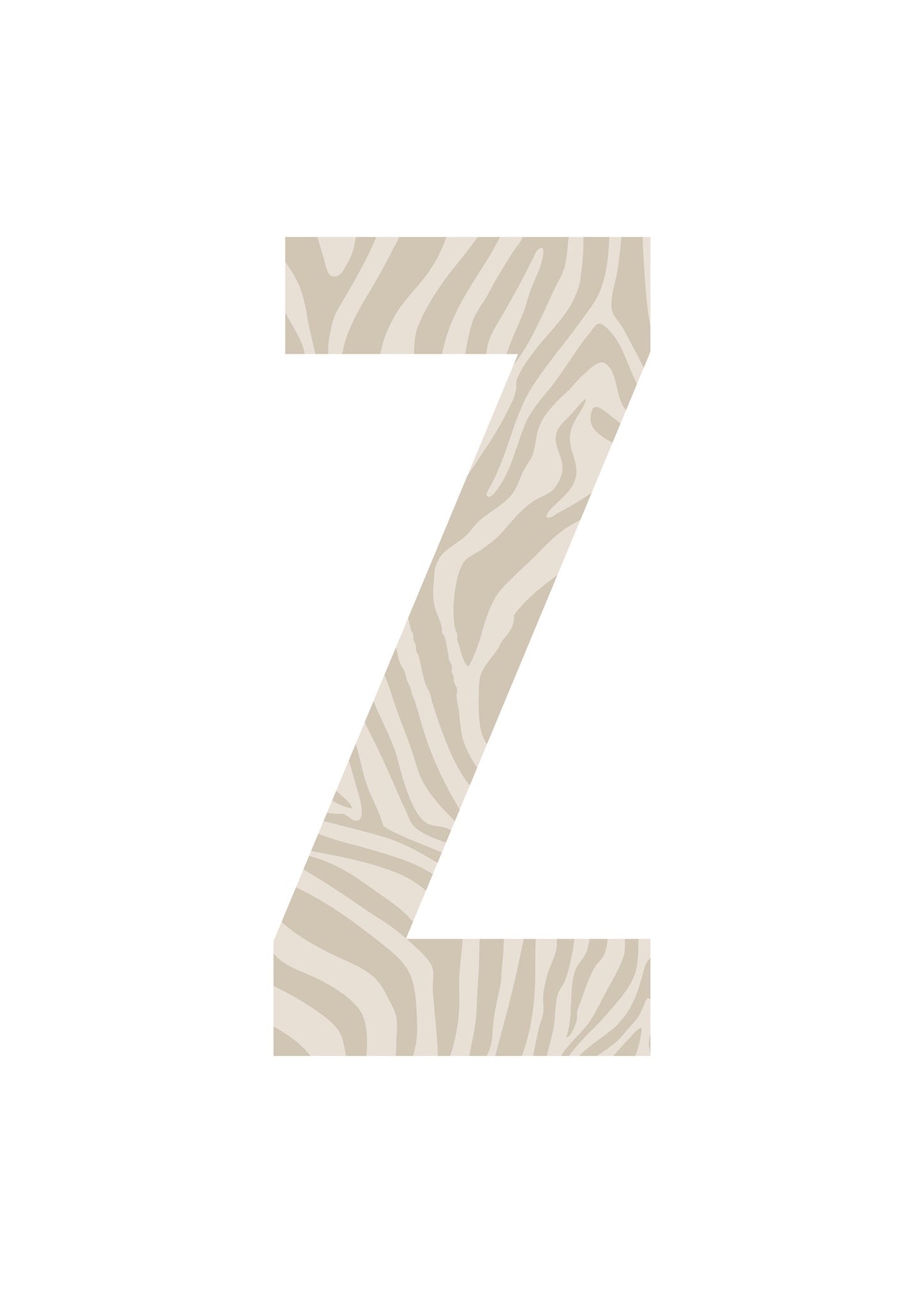 Bokstavstavla zebra - O-Ö