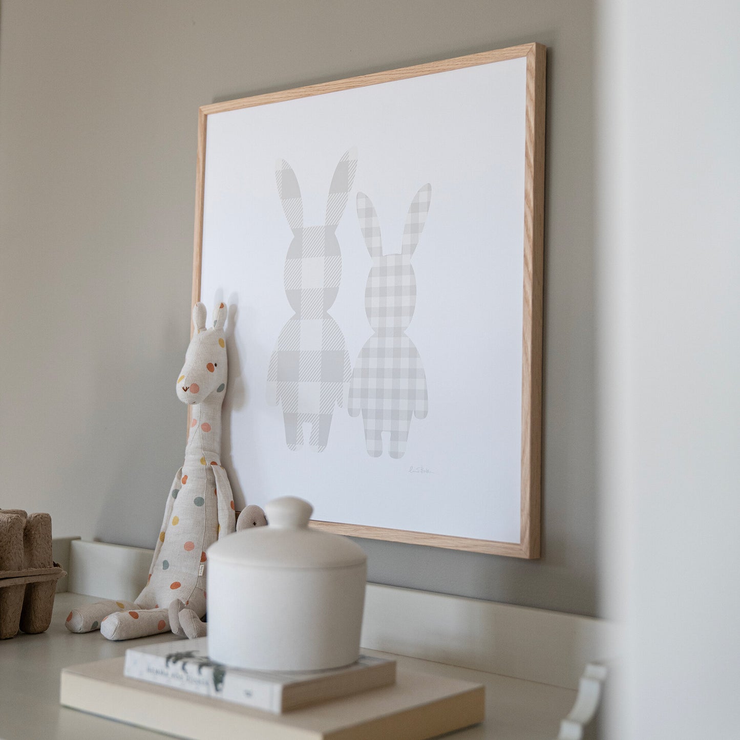 Kaninkompisar rutig poster