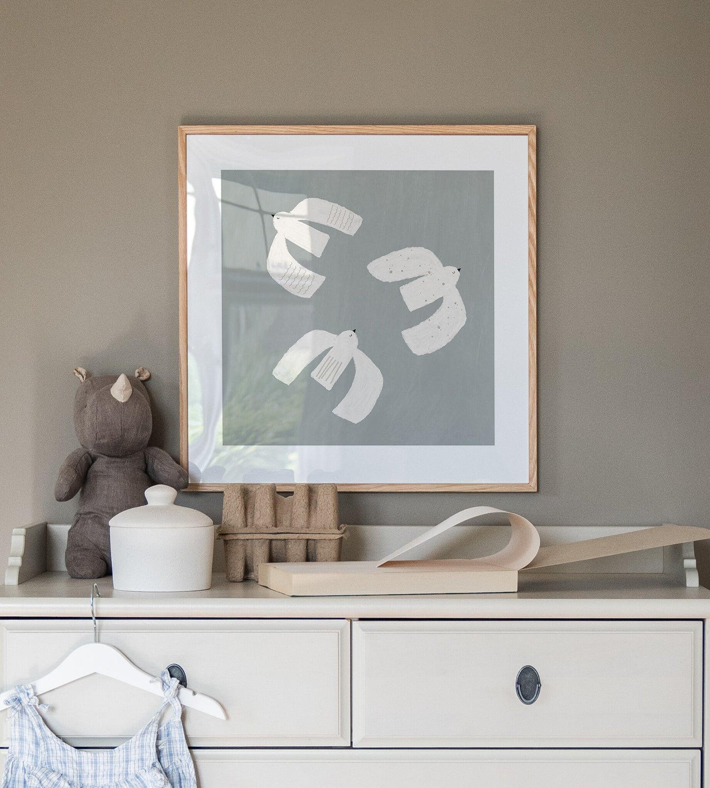 Tre små fåglar poster för barn