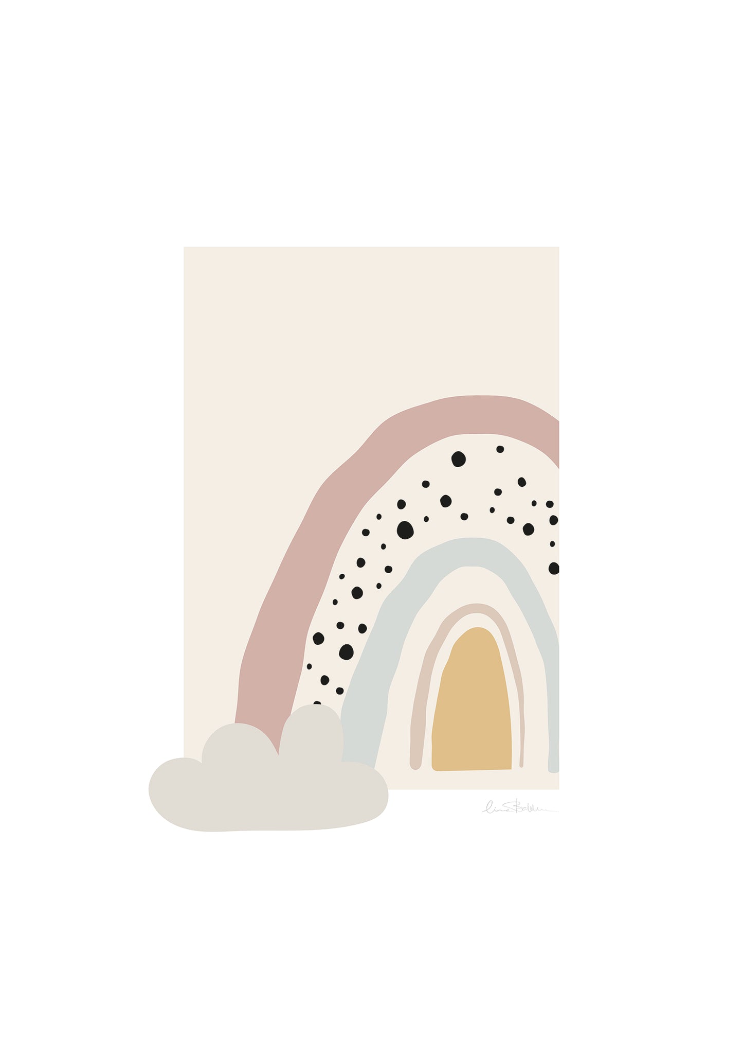 Regnbåge i pastell poster