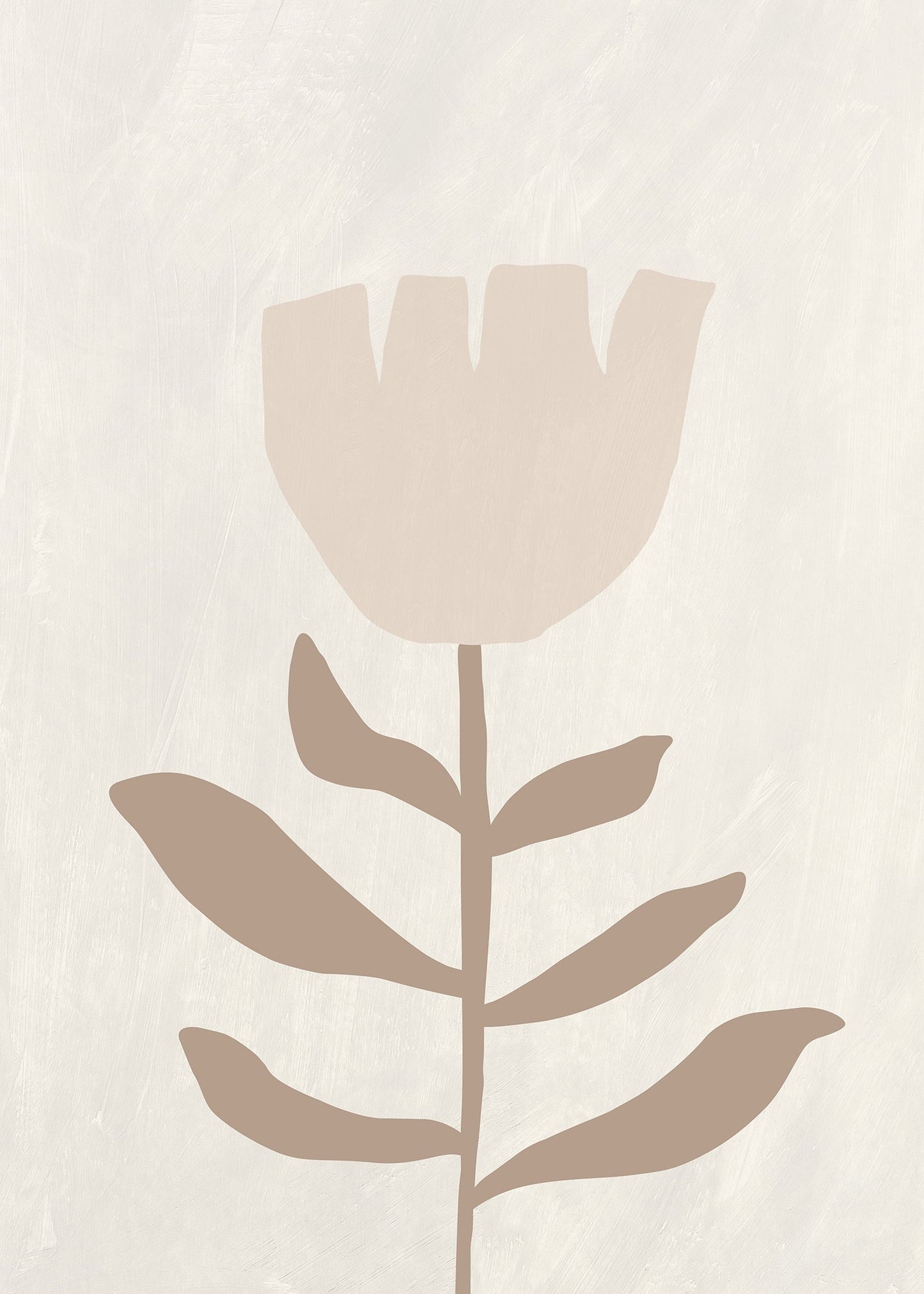 Beige botanik poster