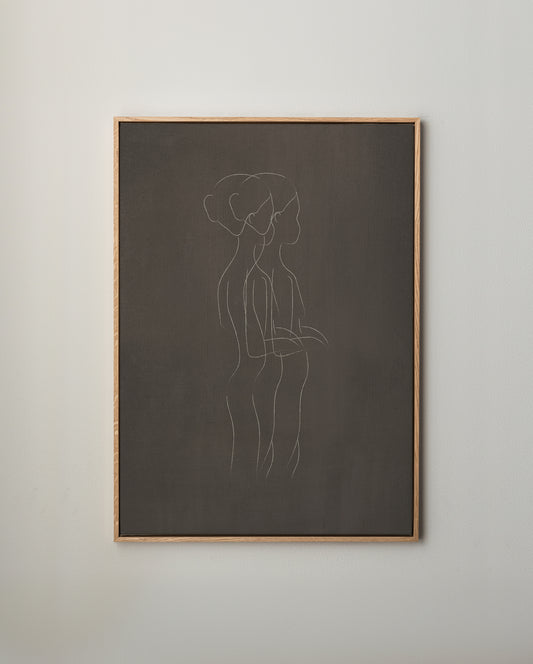 Kvinnliga former canvastavla